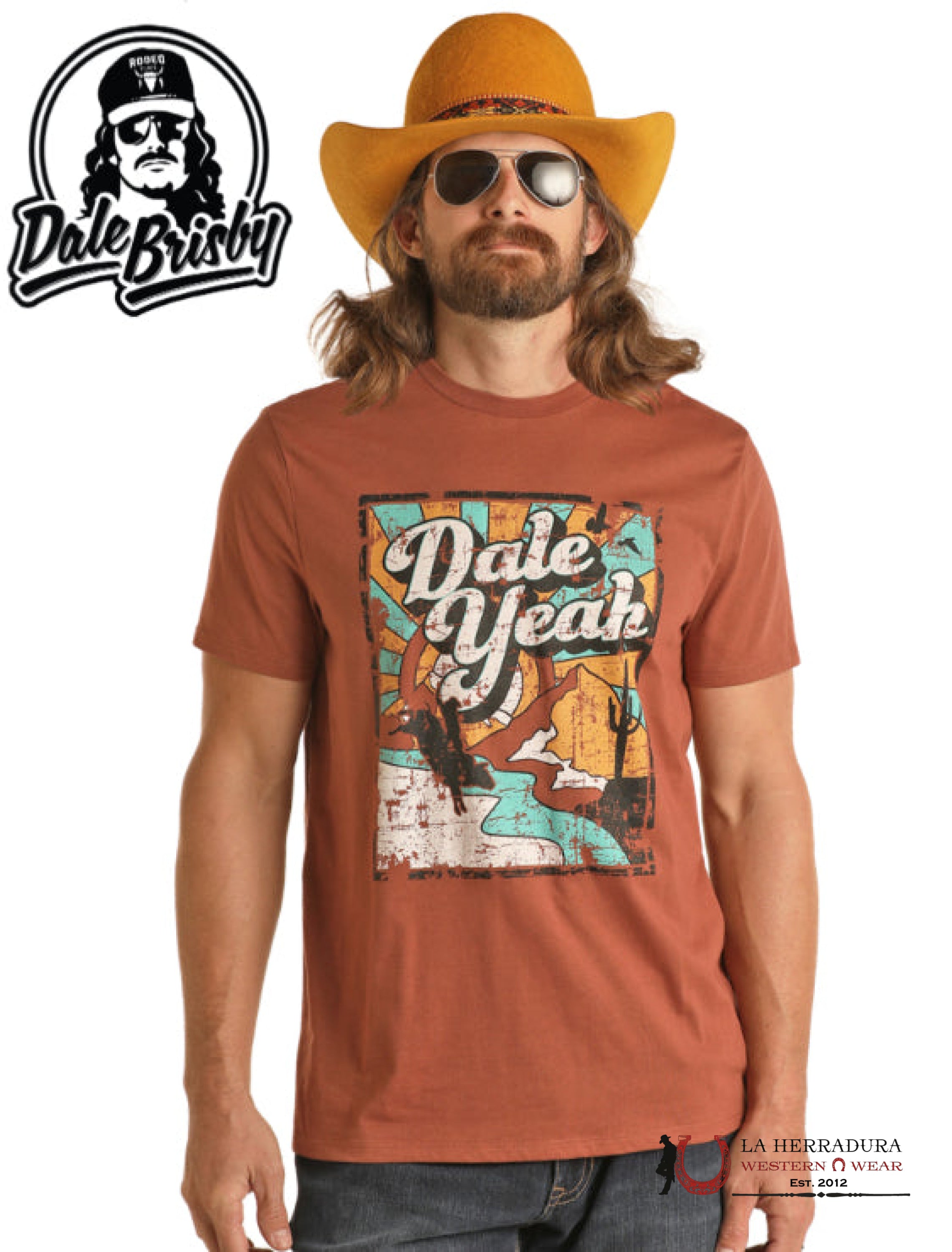 ROCK&ROLL MENS TSHIRT RUST BALE UNISEX GRAPHIC BU21T02433 ROPA HOMBRES