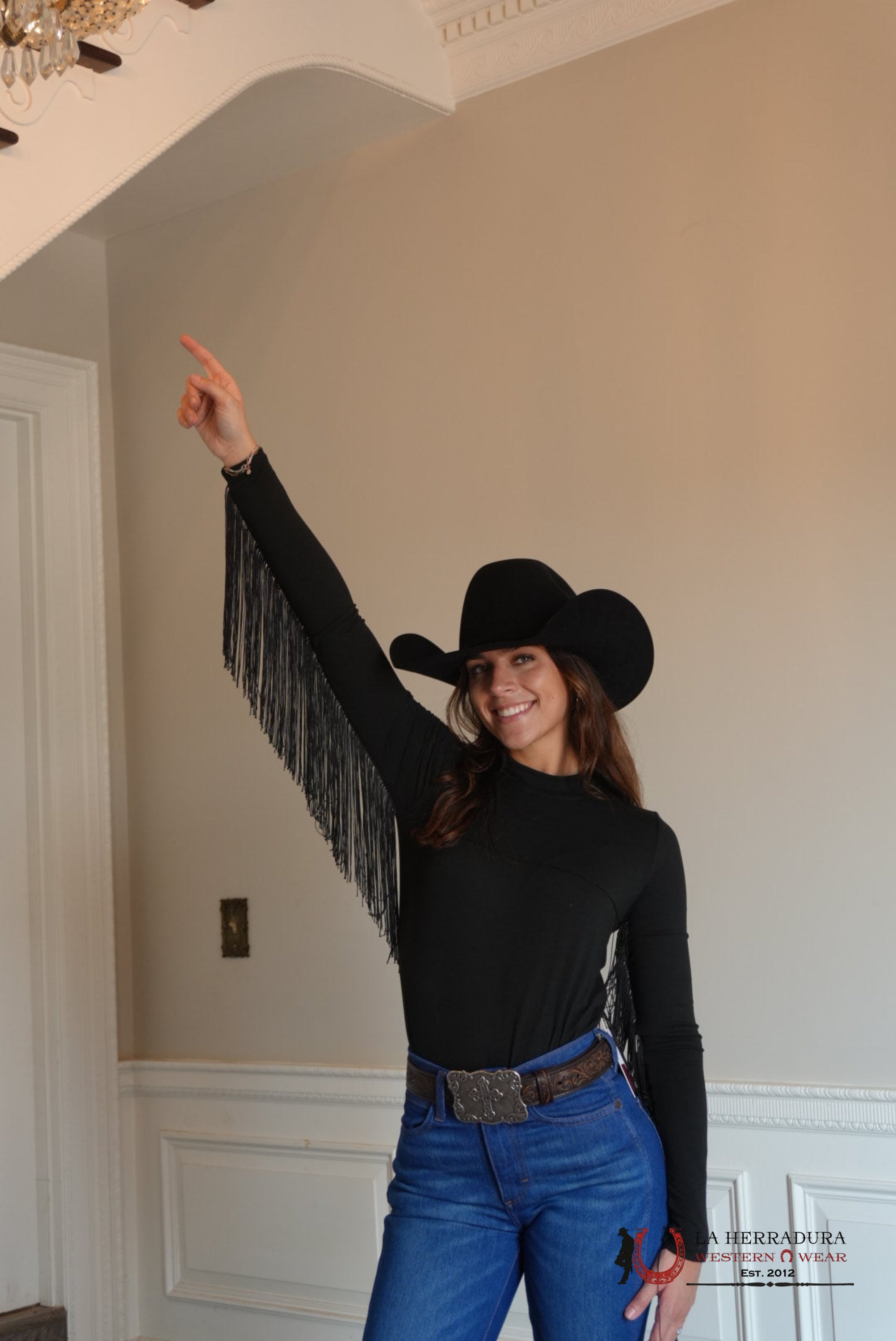 ROCK&ROLL MOCK NECK TOP WITH FRINGE ROPA MUJERES