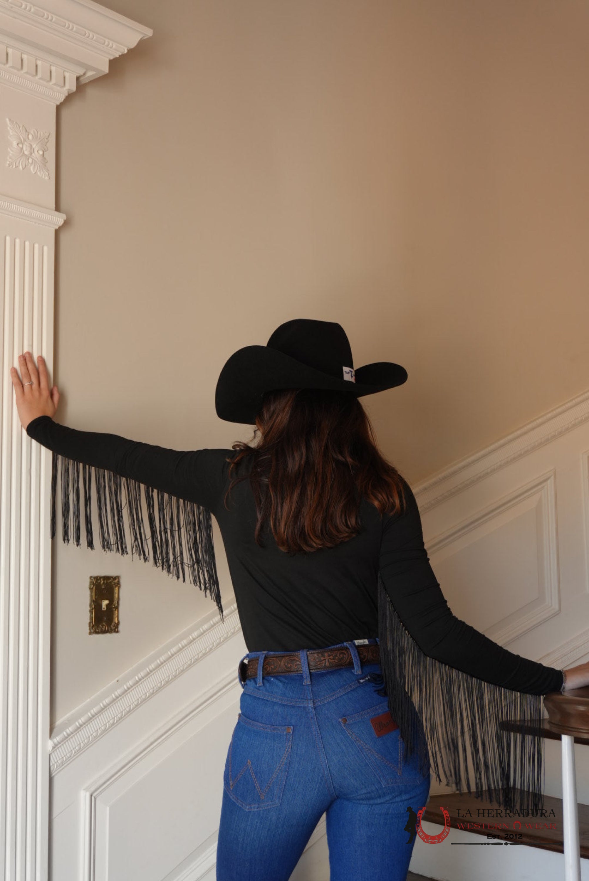 ROCK&ROLL MOCK NECK TOP WITH FRINGE ROPA MUJERES