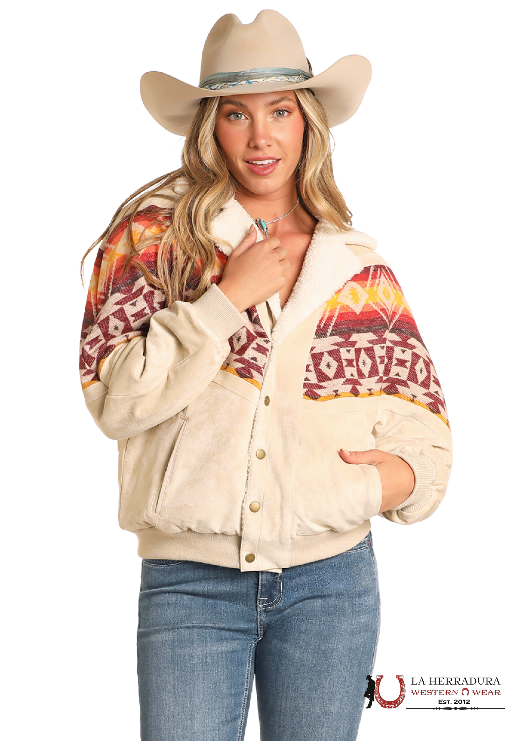 Rock&Roll Natural Aztec Border Jacket Ropa Mujeres