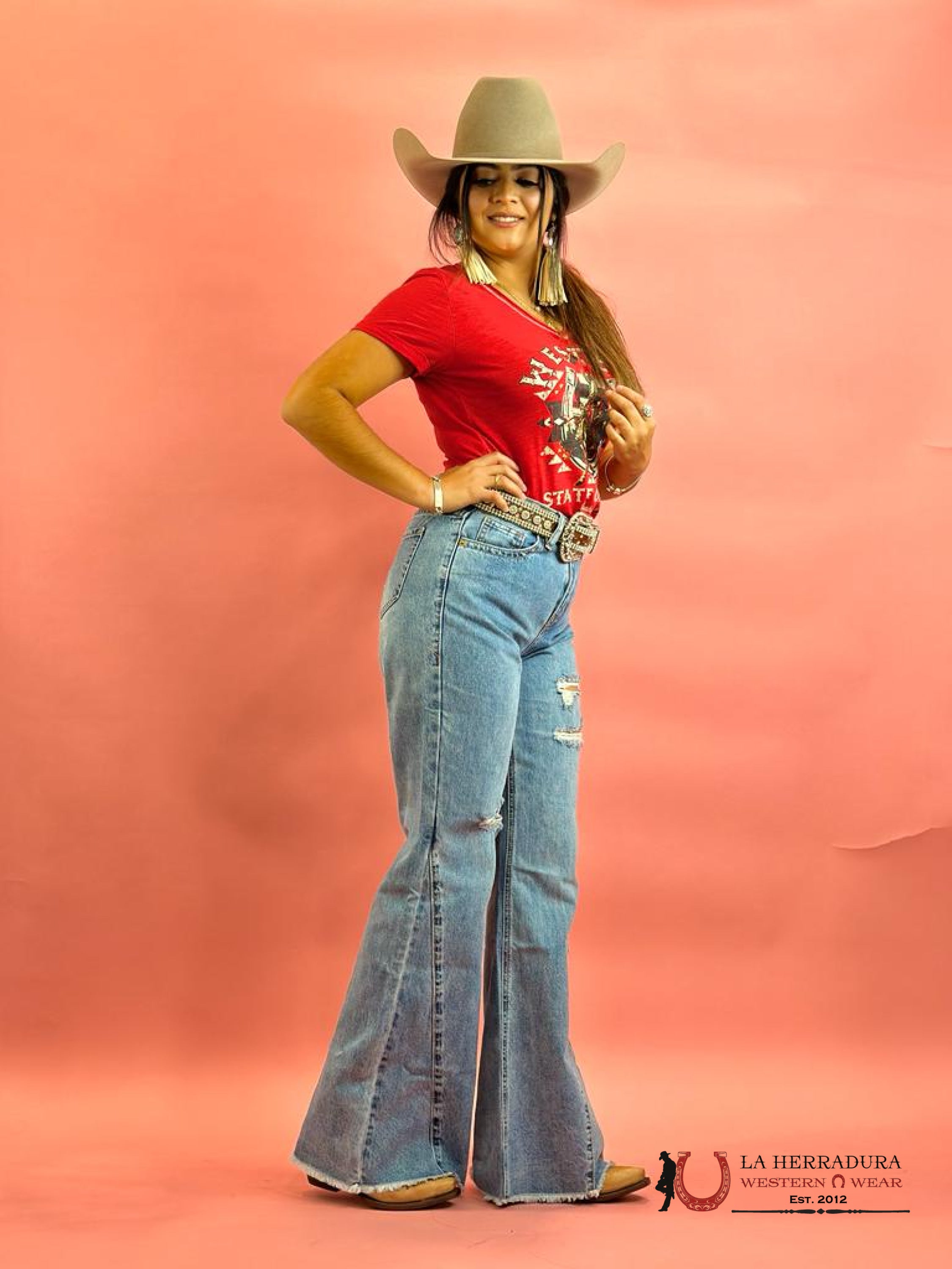 Rock&Roll Palazzo Fare Light Wash Jeans Women