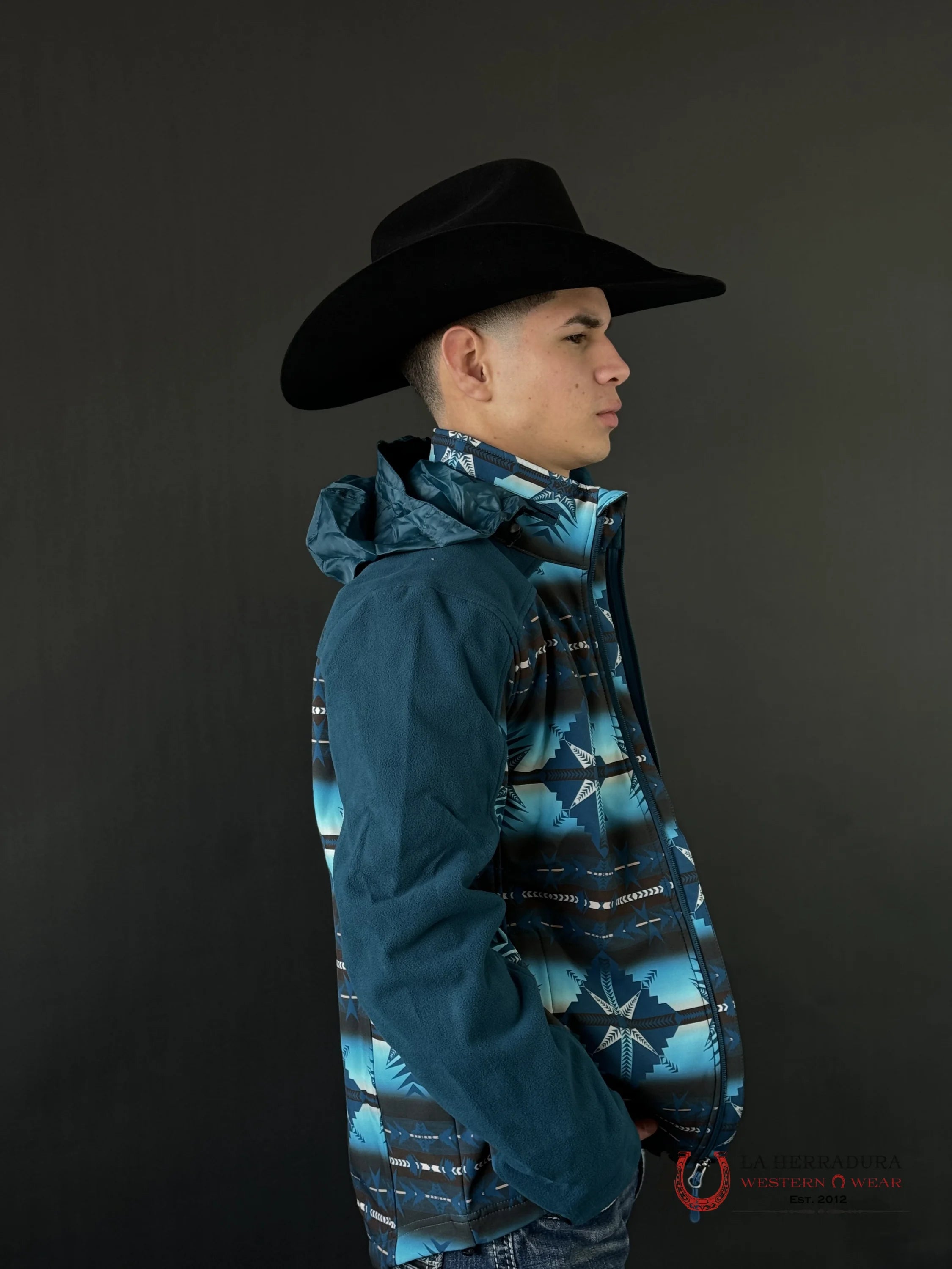 Rock & Roll Peacock Aztec Printed Softshell Jacket Ropa Hombres