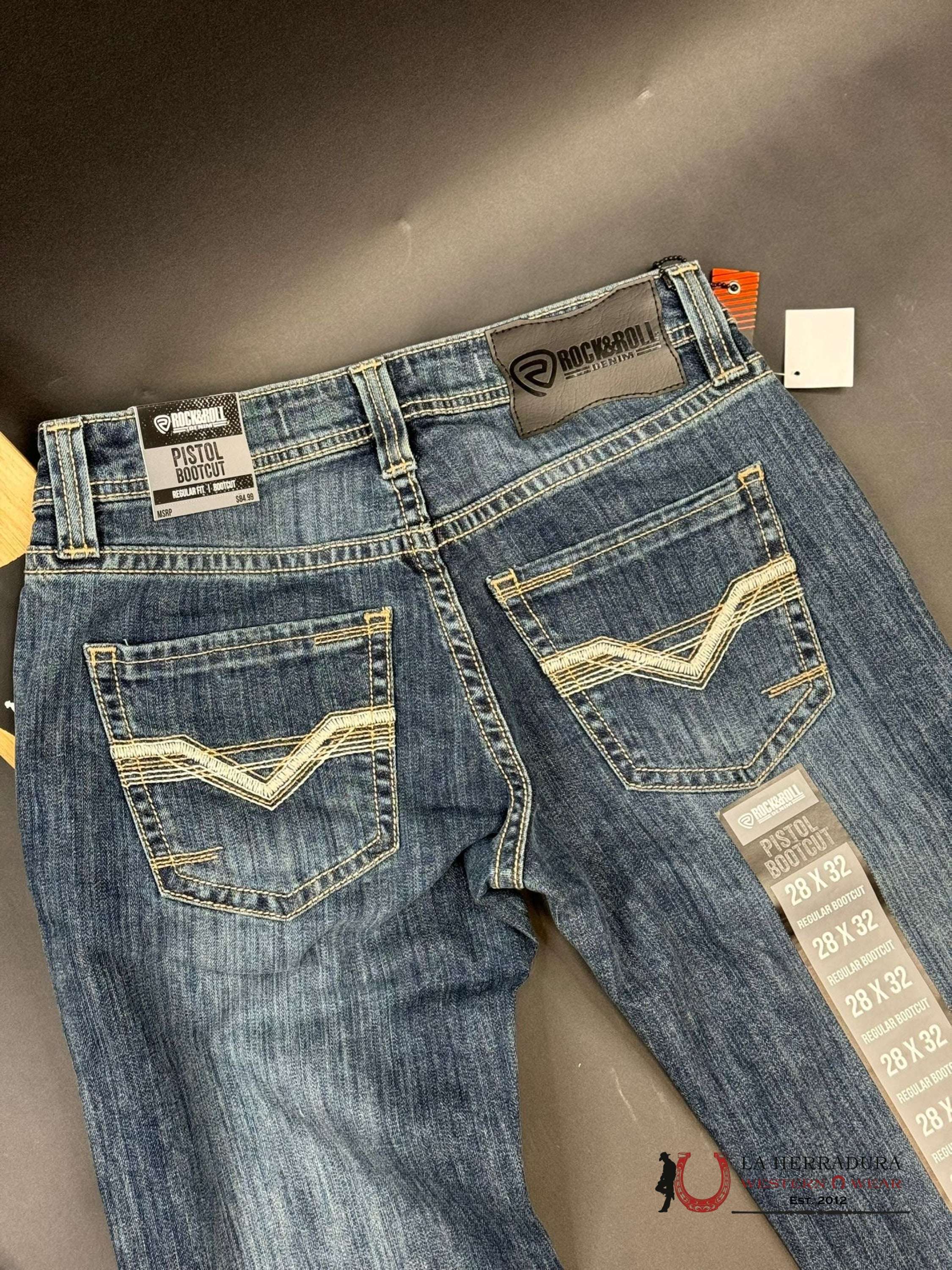 Rock&Roll Pistol Regualr Bootcut Medium Vintage Jean Ropa Hombres
