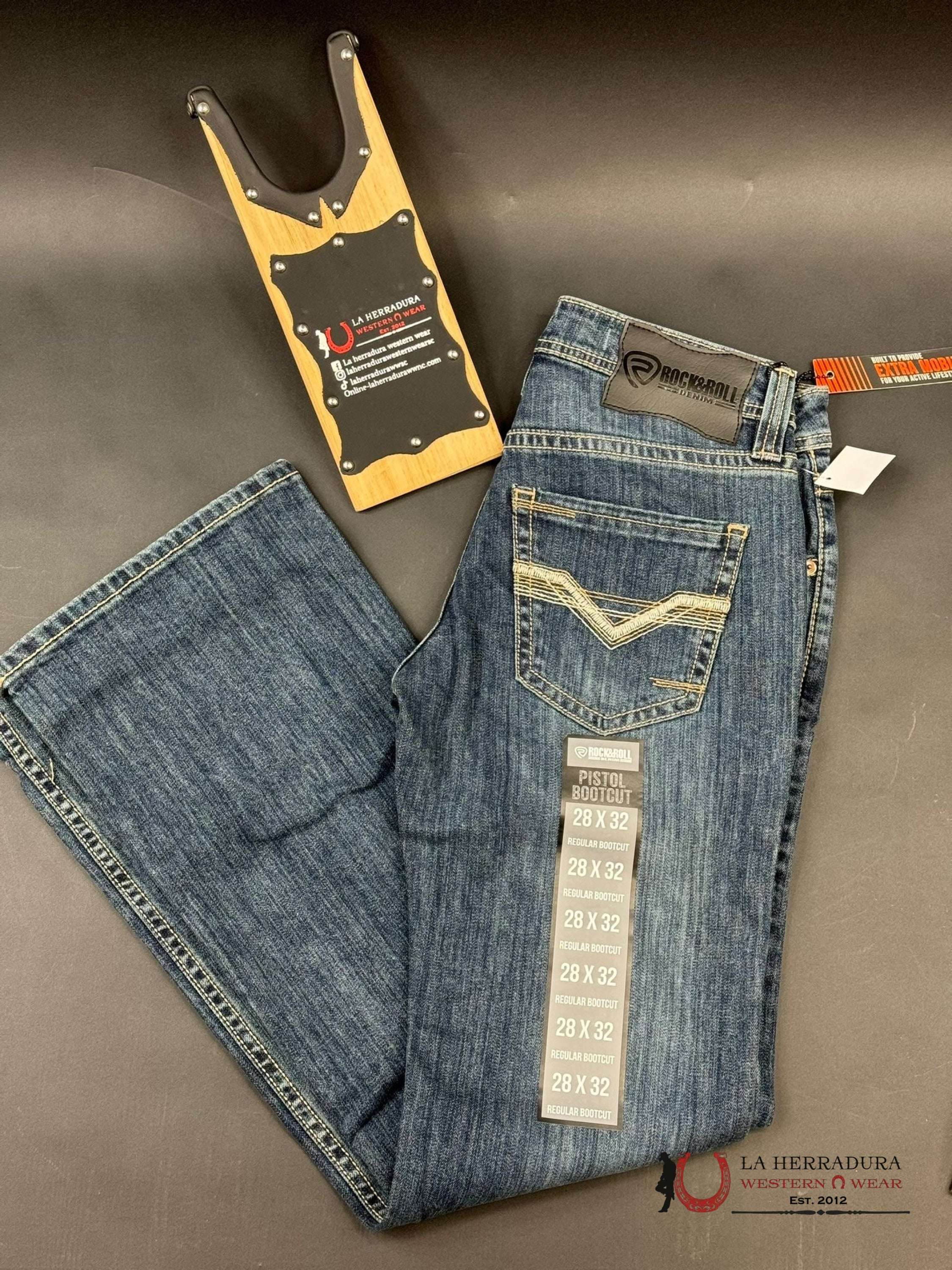Rock&Roll Pistol Regualr Bootcut Medium Vintage Jean Ropa Hombres