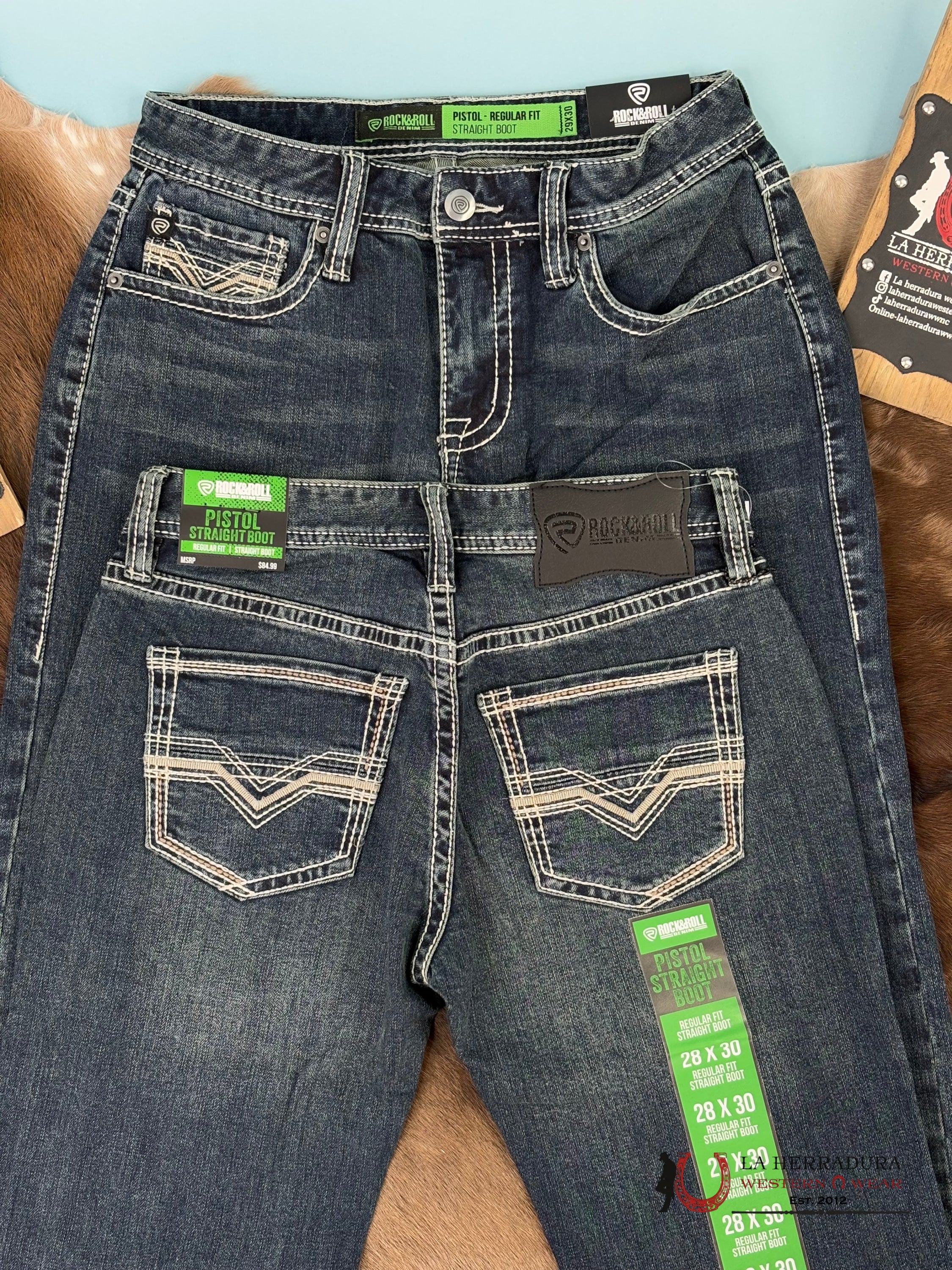 Rock&Roll Pistol Straight Boot Regualr Fit Ropa Hombres