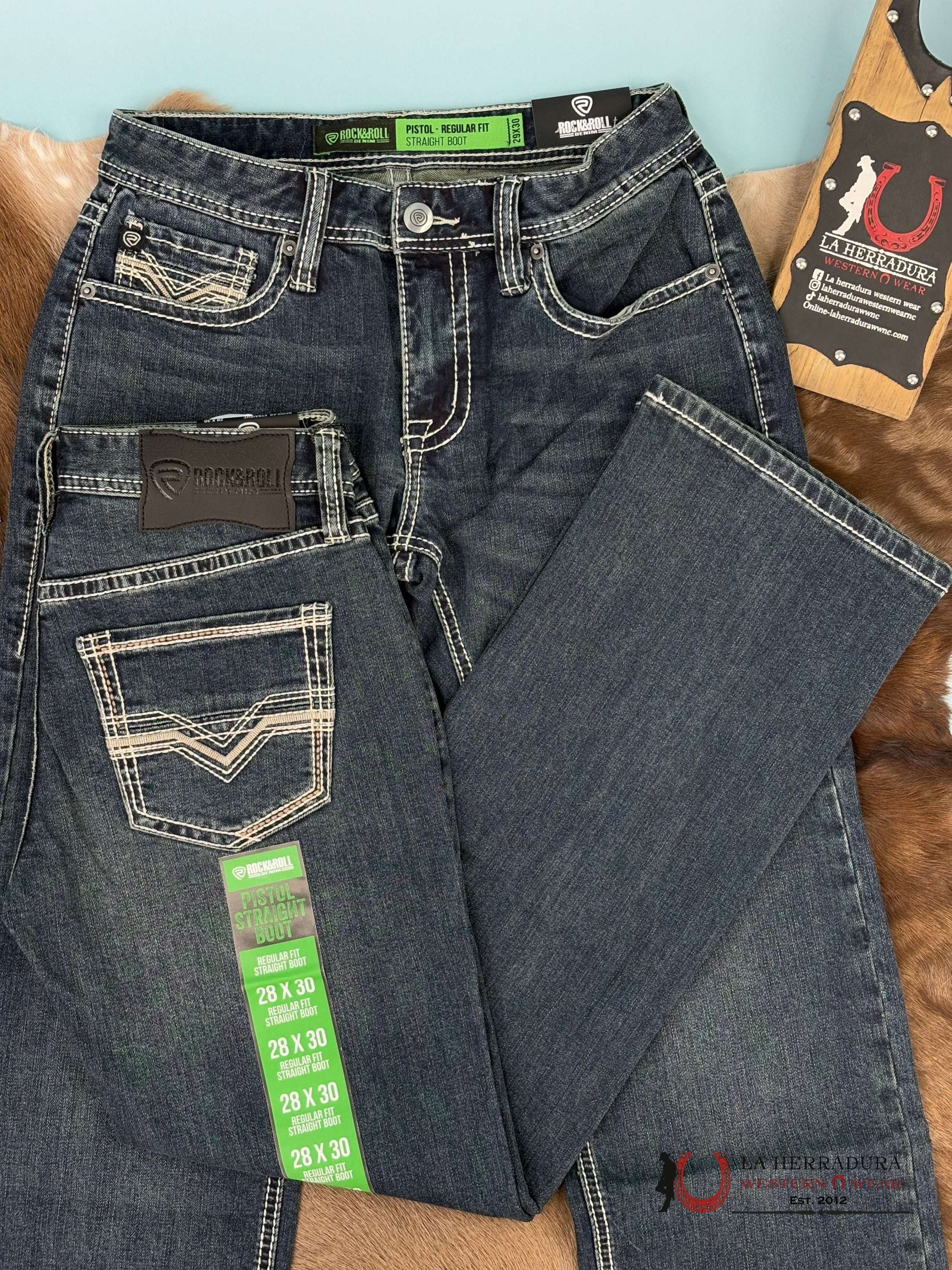 Rock&Roll Pistol Straight Boot Regualr Fit Ropa Hombres