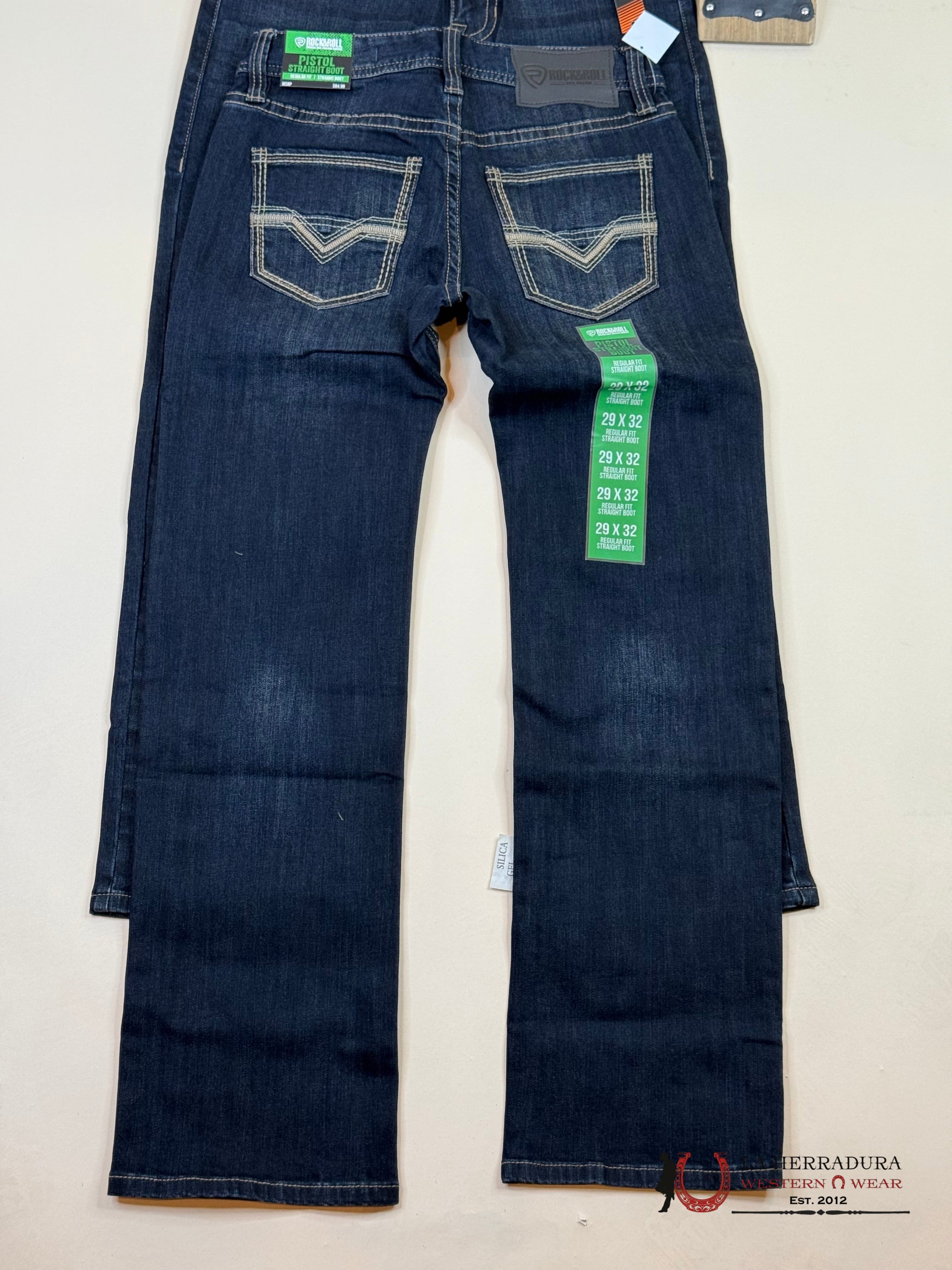 Rock&Roll Pistol Straight Dark Wash Regular Fit Boot Jeans Ropa Hombres