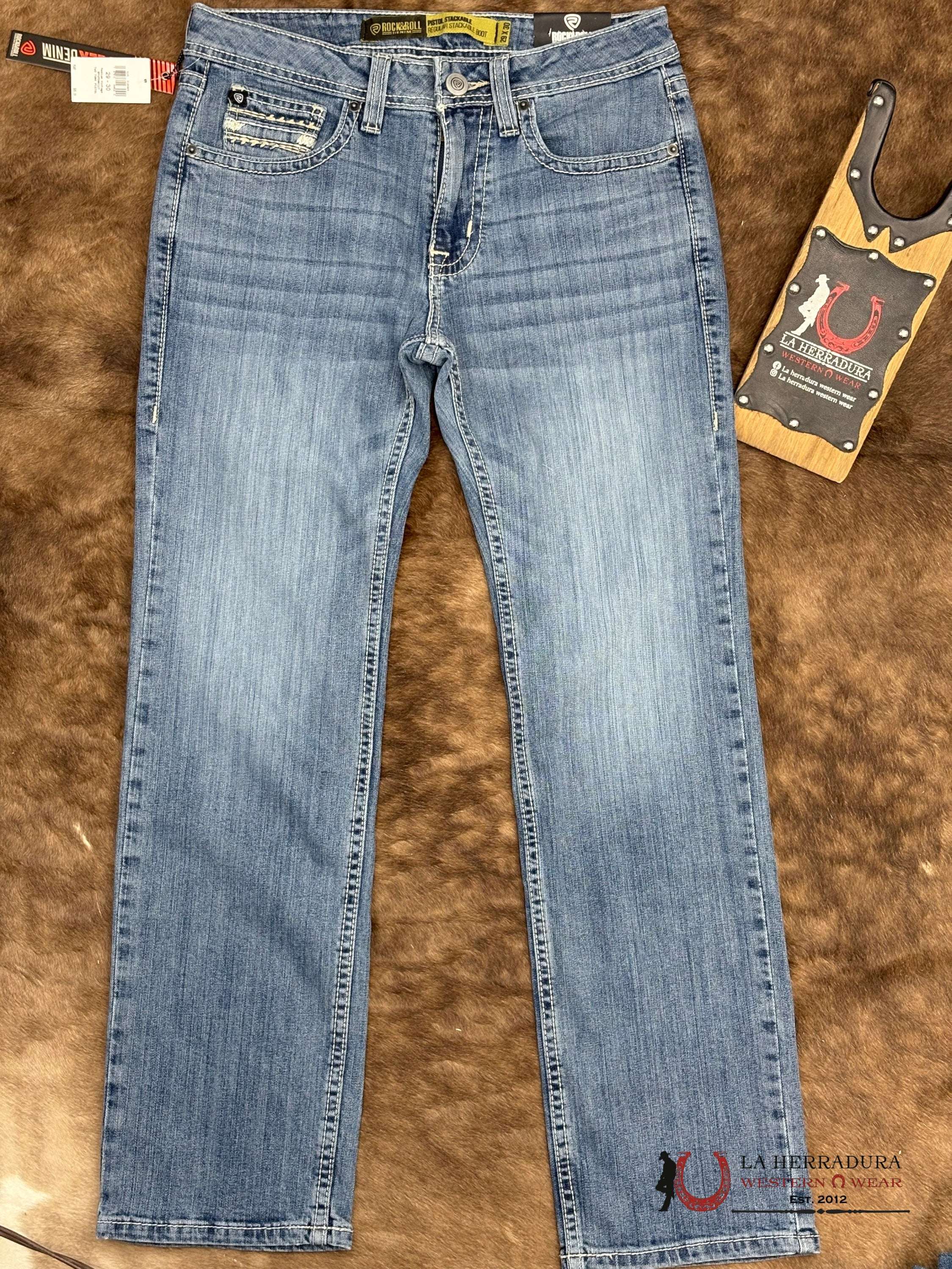 ROCK&ROLL Pistol Stackable Medium Vintage Boot Jeans ROPA HOMBRES