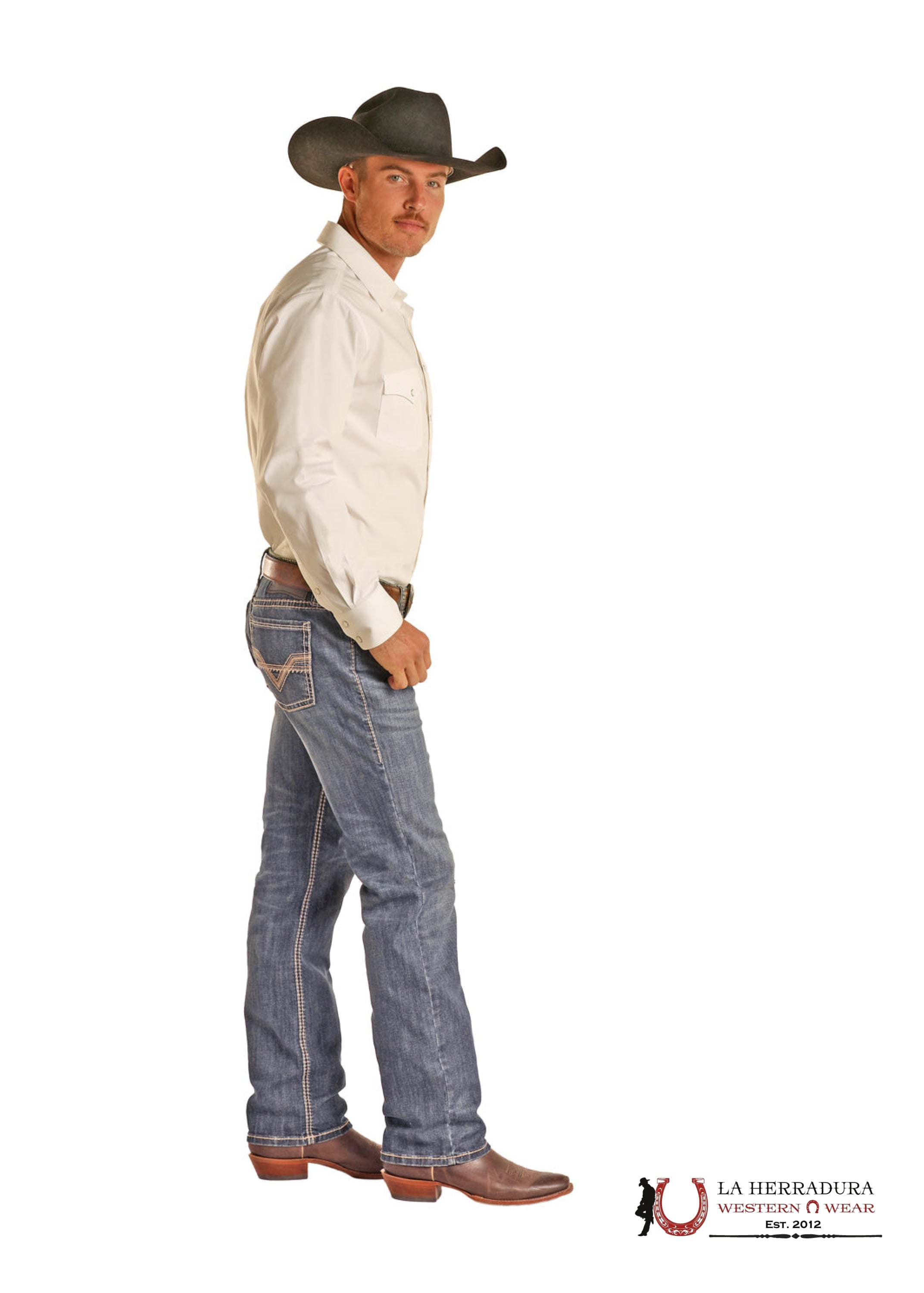 ROCK&ROLL REVOLVER STRAIGHT DARK VINTAGE SLIM STRAIGHT - BM1RD02489 ROPA HOMBRES