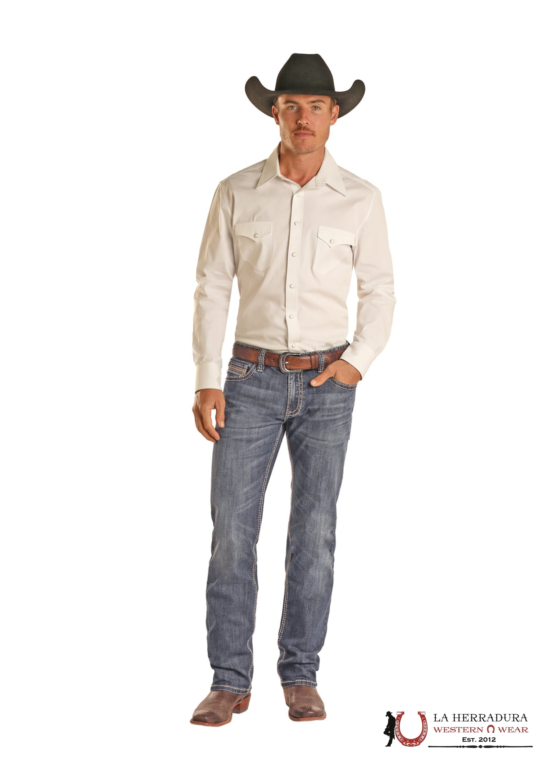 ROCK&ROLL REVOLVER STRAIGHT DARK VINTAGE SLIM STRAIGHT - BM1RD02489 ROPA HOMBRES