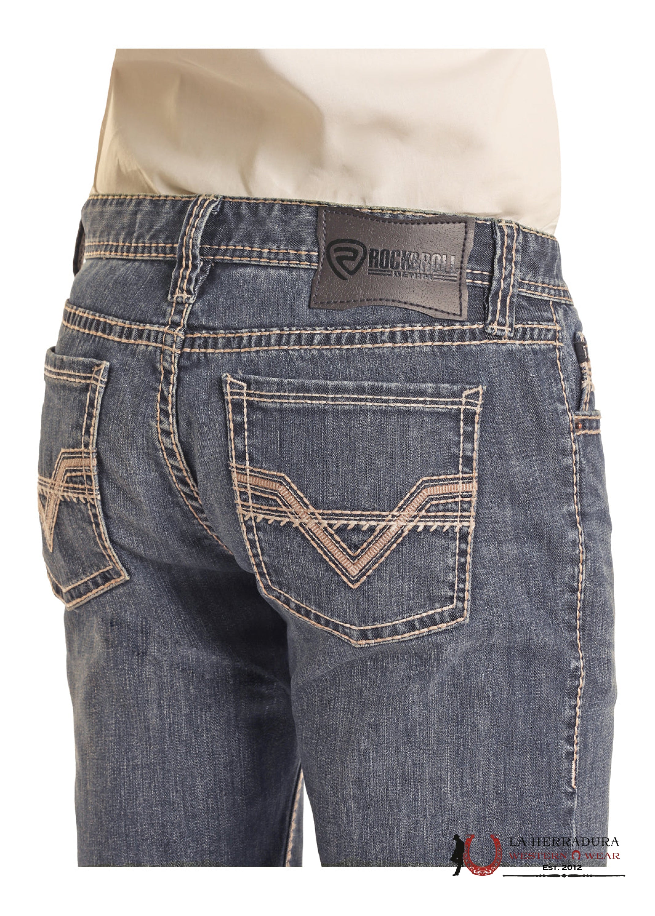 ROCK&ROLL REVOLVER STRAIGHT DARK VINTAGE SLIM STRAIGHT - BM1RD02489 ROPA HOMBRES