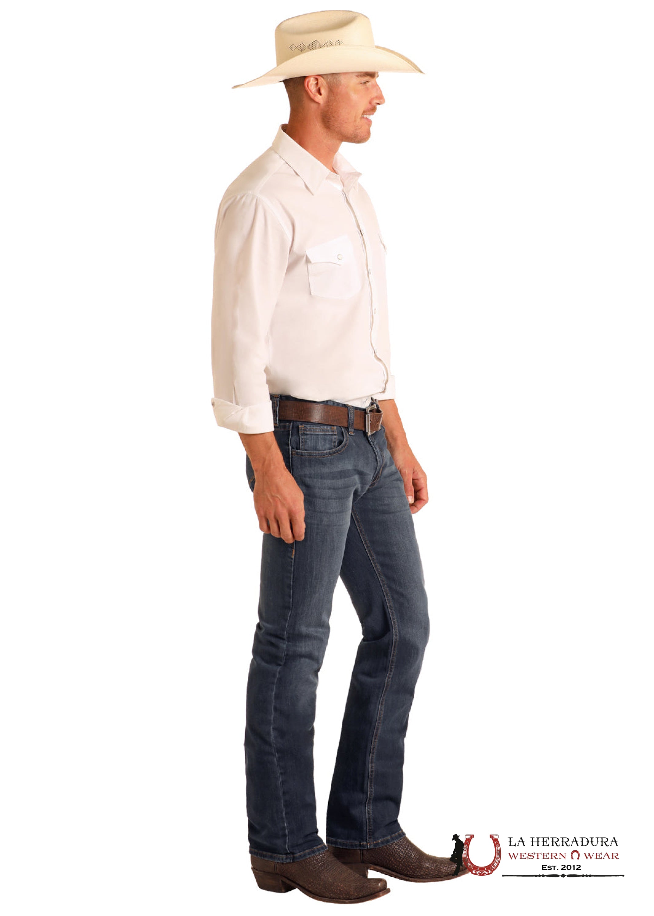 ROCK & ROLL REVOLVER STRAIGHT DARK WASH SMALL M1R6205 ROPA HOMBRES