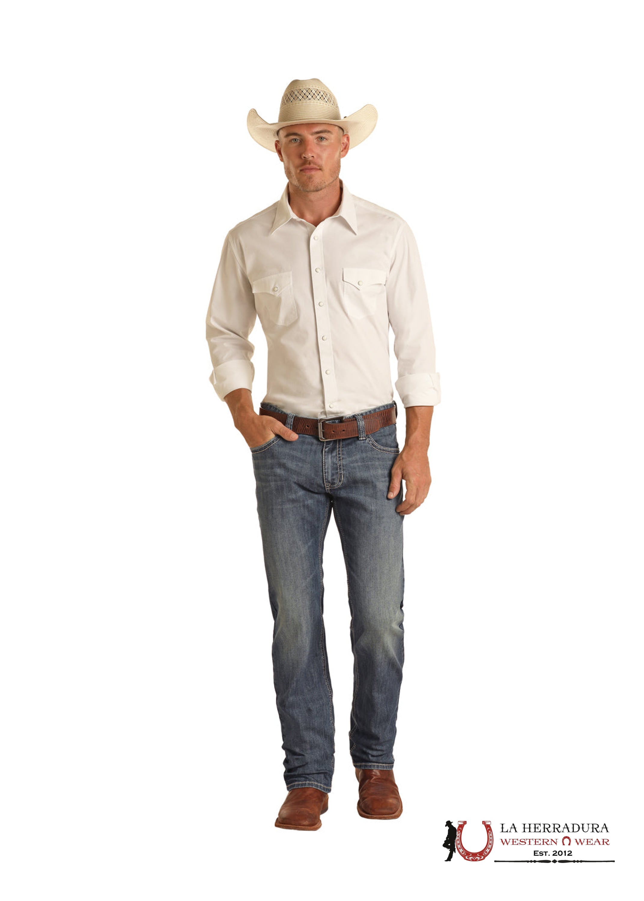 ROCK&ROLL REVOLVER STRAIGHT MEDIUM VINTAGE SLIM STRAIGHT - BM1RD04259 ROPA HOMBRES