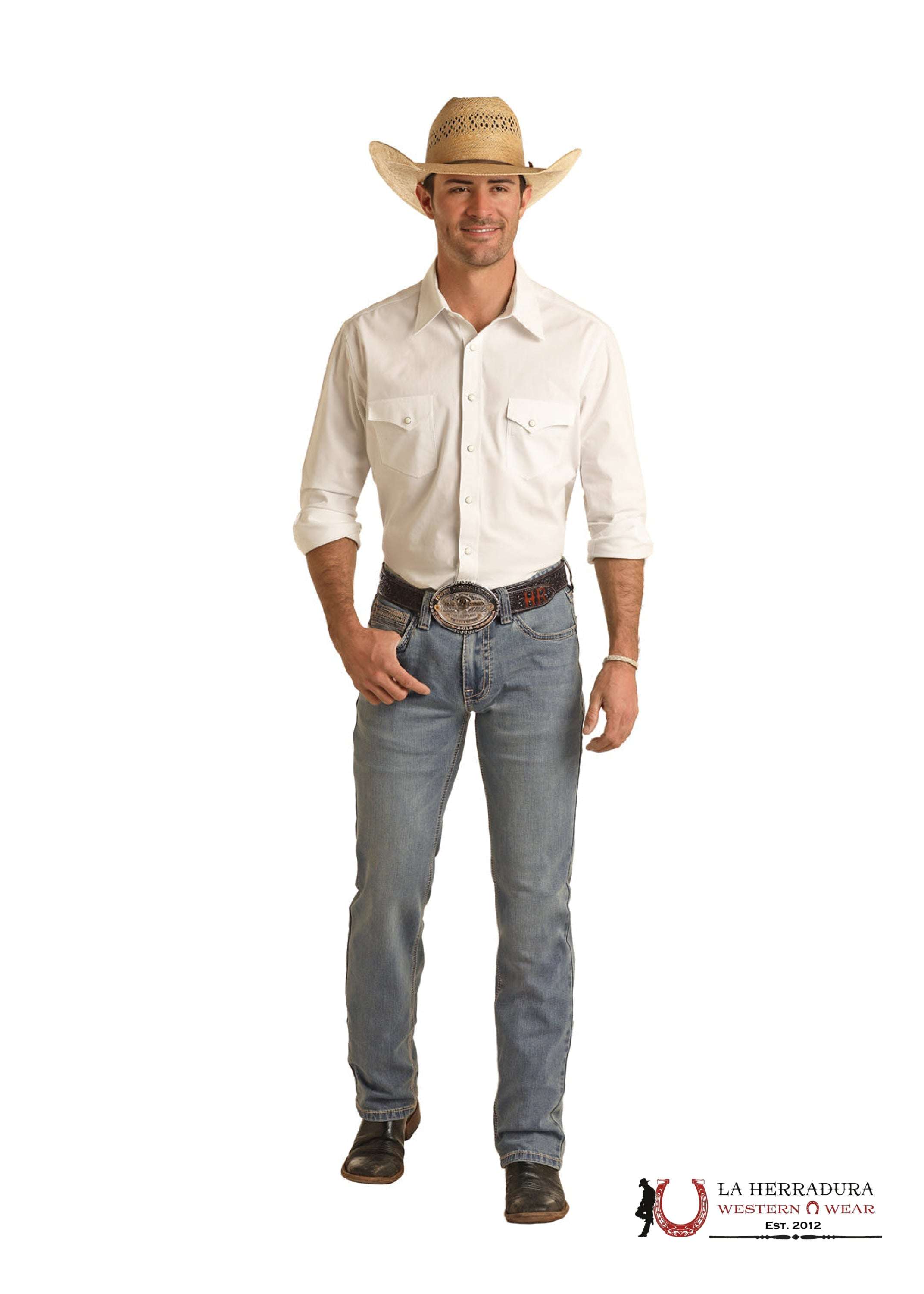 ROCK&ROLL REVOLVER STRAIGHT SLIM STRAIGHT LIGHT VINTAGE - BM1RD03664 ROPA HOMBRES