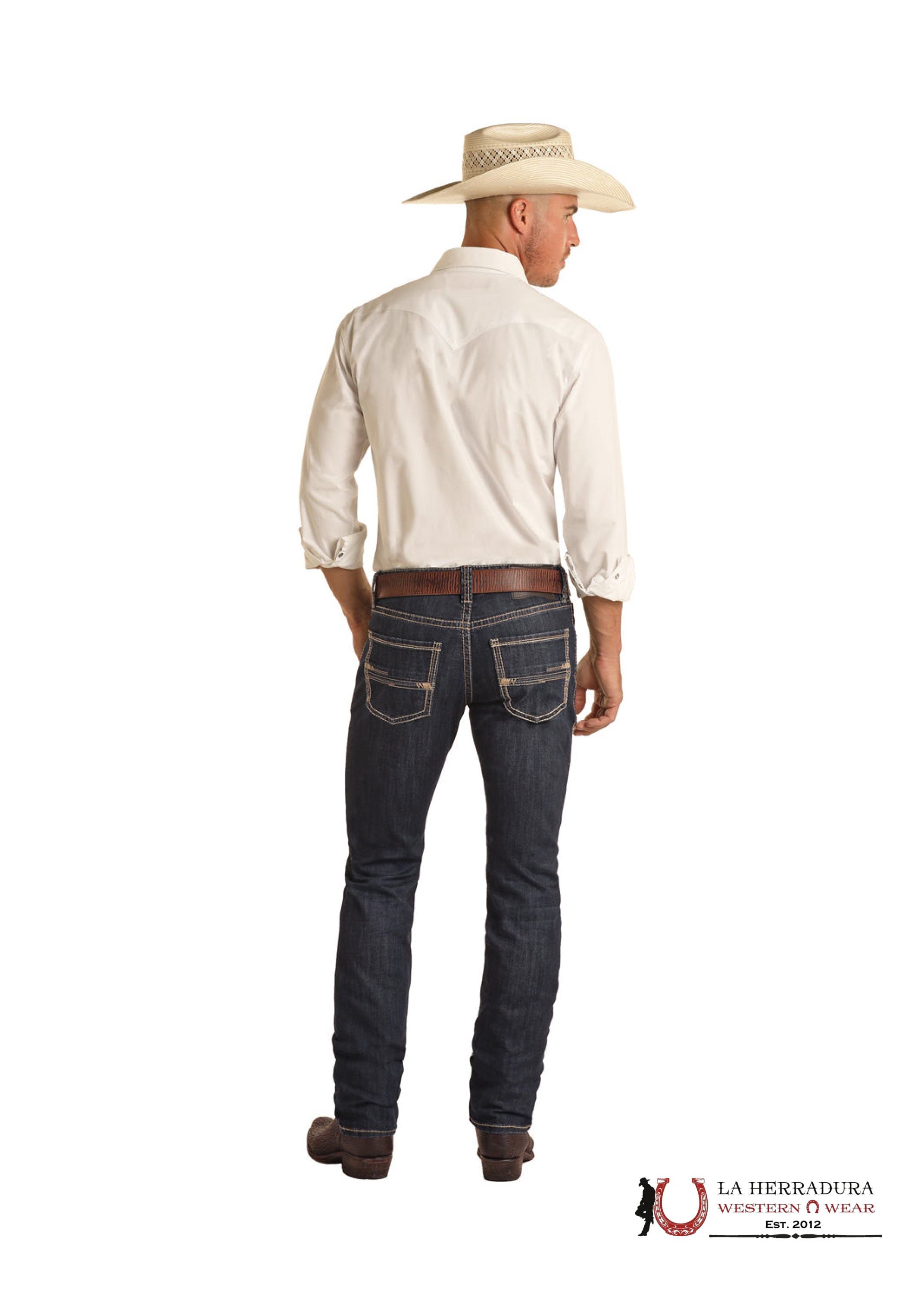 ROCK & ROLL RIFLE SKINNY STRAIGHT DARK VINTAGE BM2MD04262 ROPA HOMBRES