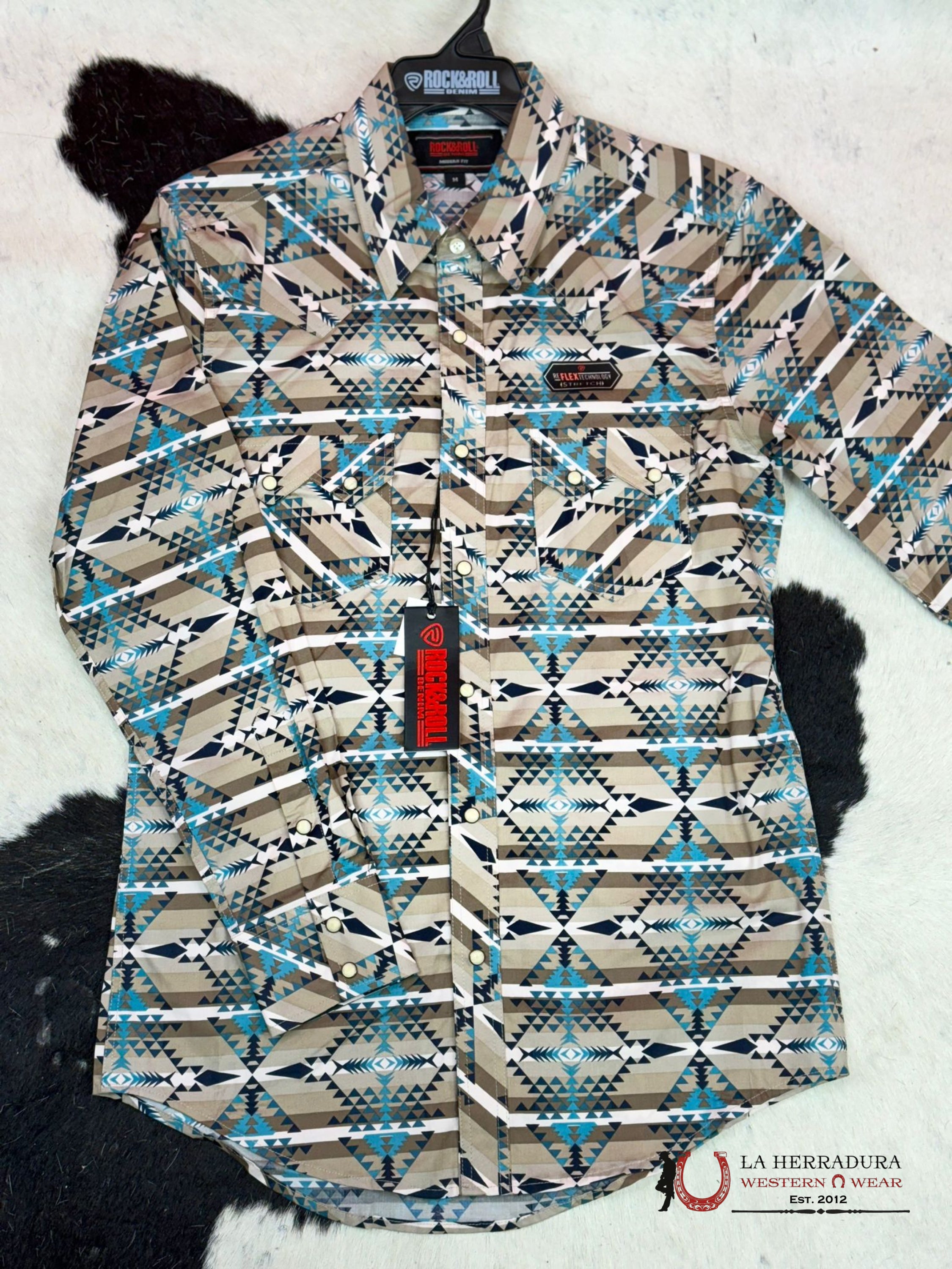 Rock&Roll Shirt Aztec Stripe Snap Ropa Hombres