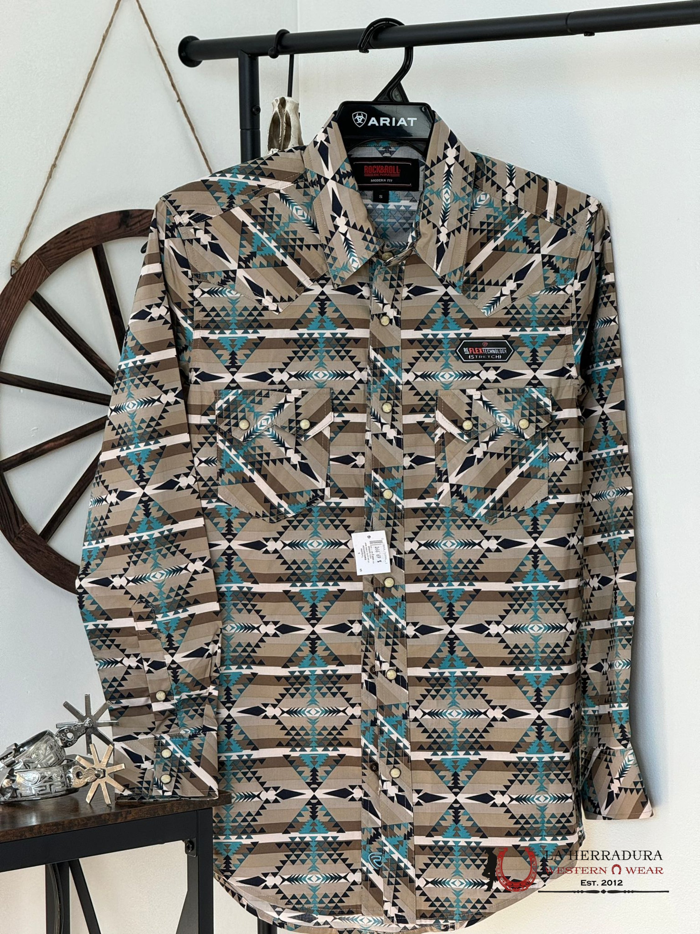 Rock&Roll Shirt Aztec Stripe Snap Ropa Hombres