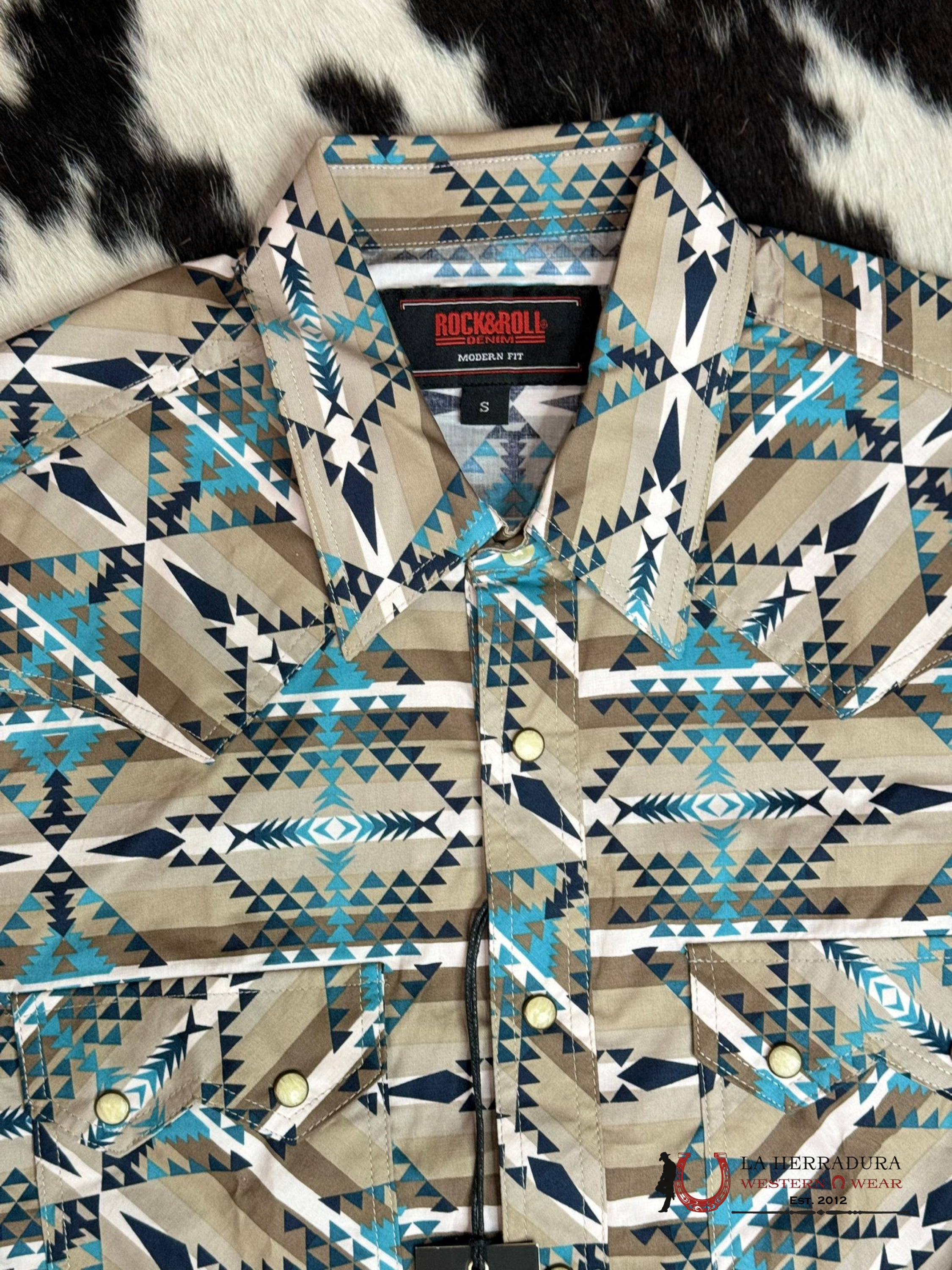 Rock&Roll Shirt Aztec Stripe Snap Ropa Hombres