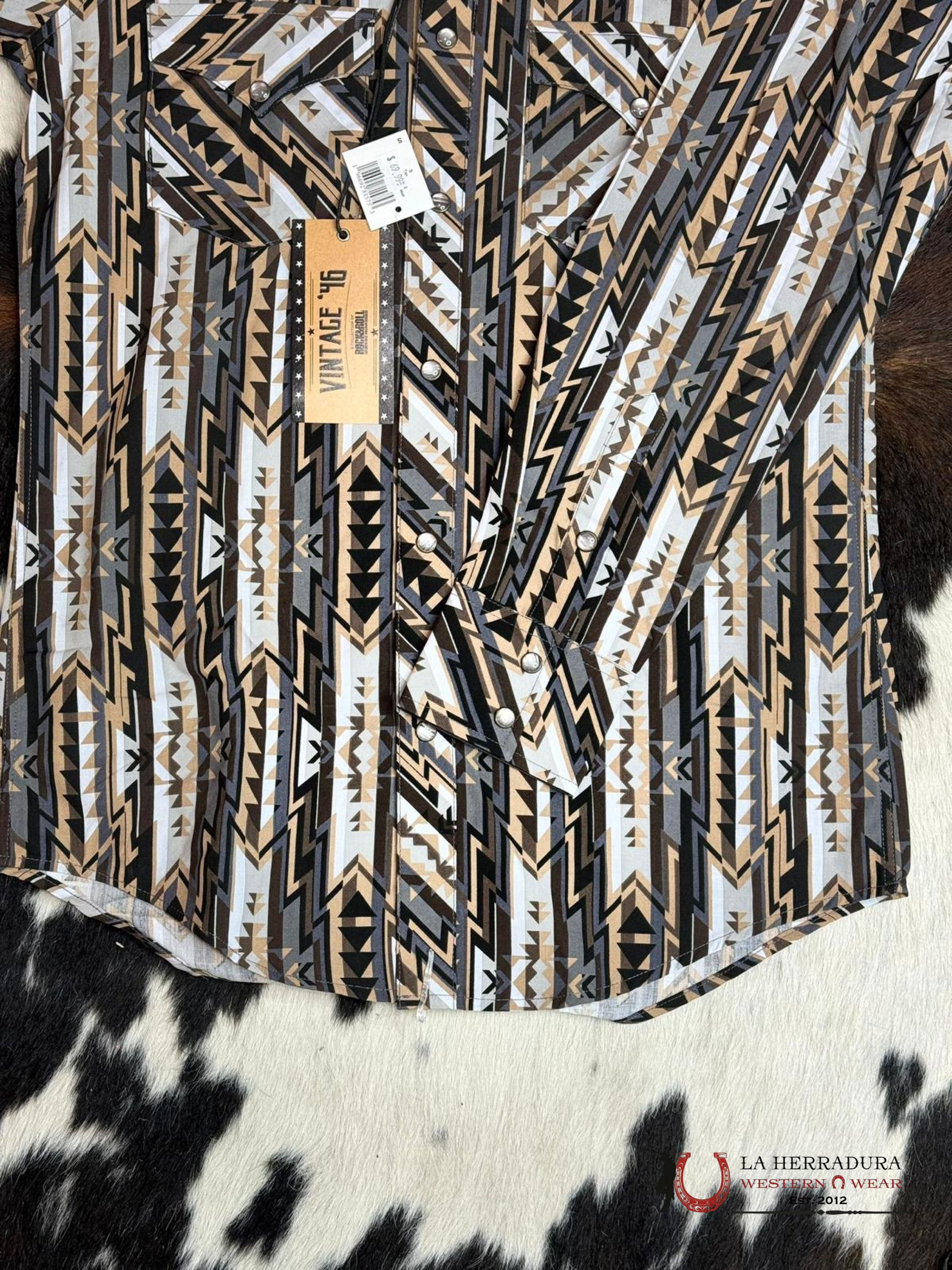 Rock&Roll Shirt Aztec Vintage Snap Ropa Hombres