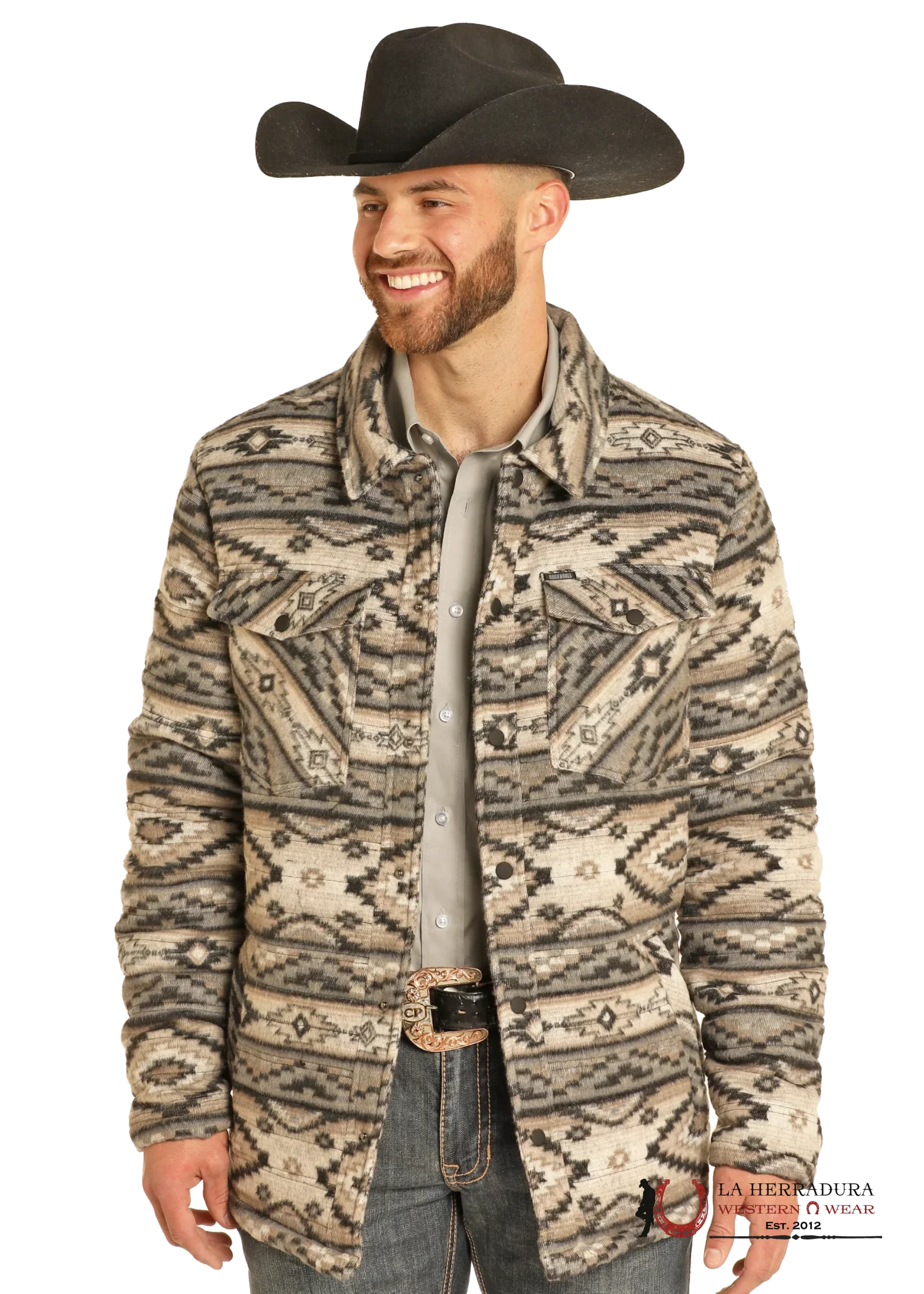 Rock & Roll Taupe Woolkie Quilted Jacket Ropa Hombres