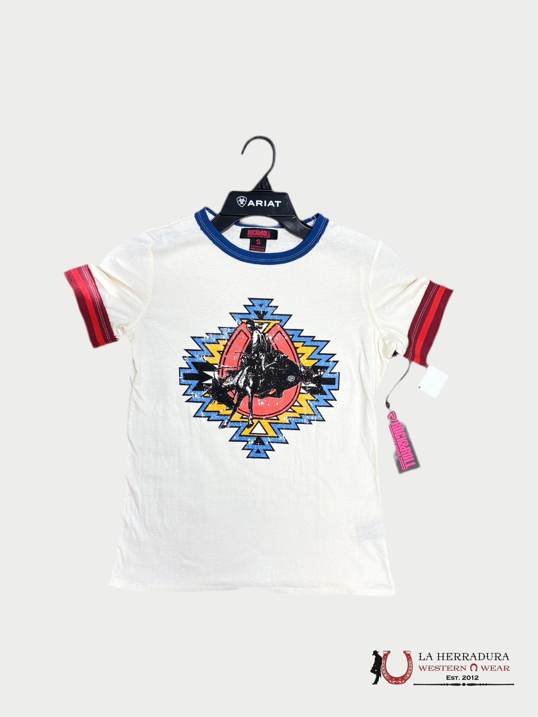 Rock&Roll Tee with Horse Rider Graphic RRWT21RZNH ROPA MUJERES