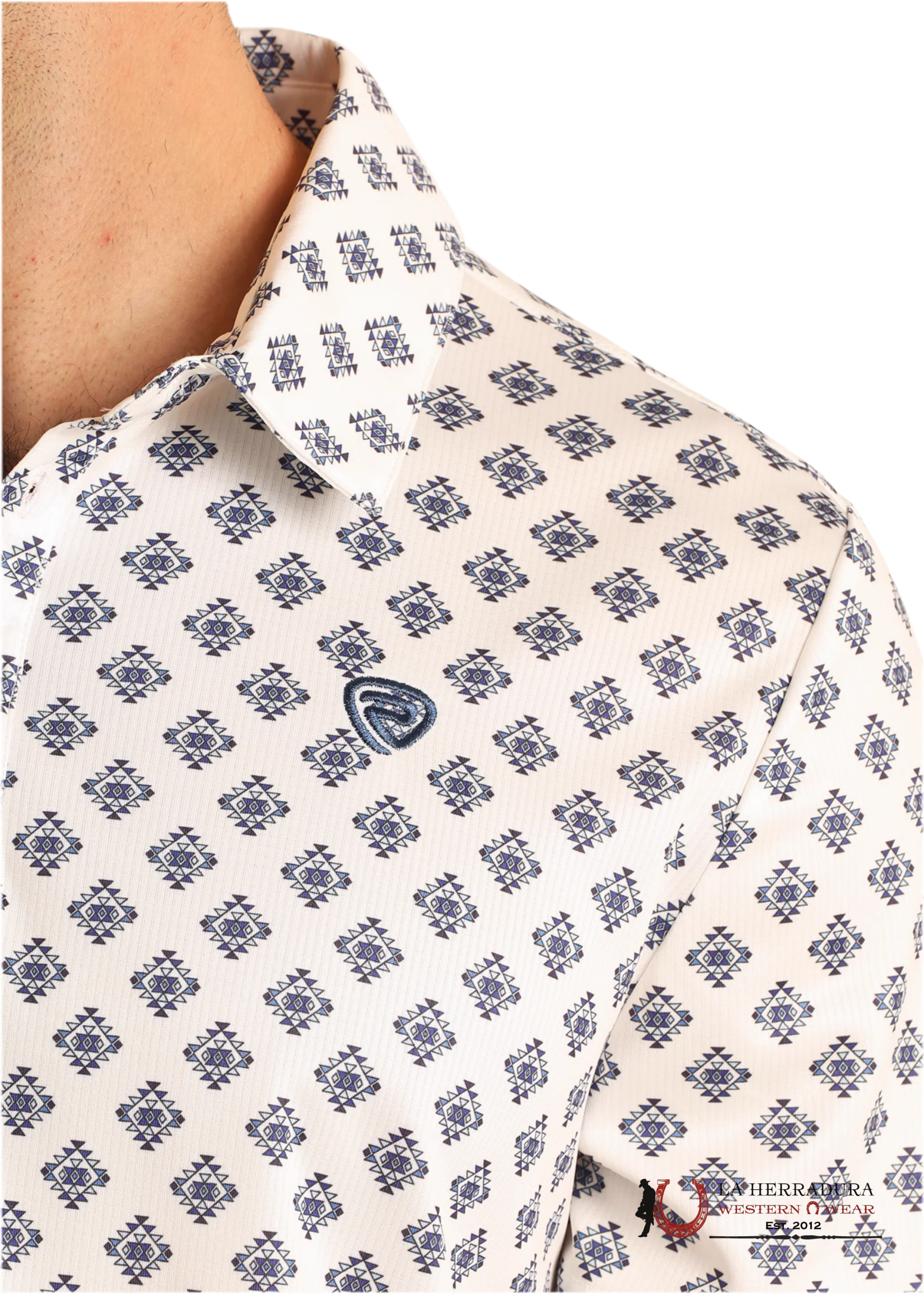 ROCK&ROLL WHITE AZTEC PRINT SHORT SLEEVE ROPA HOMBRES