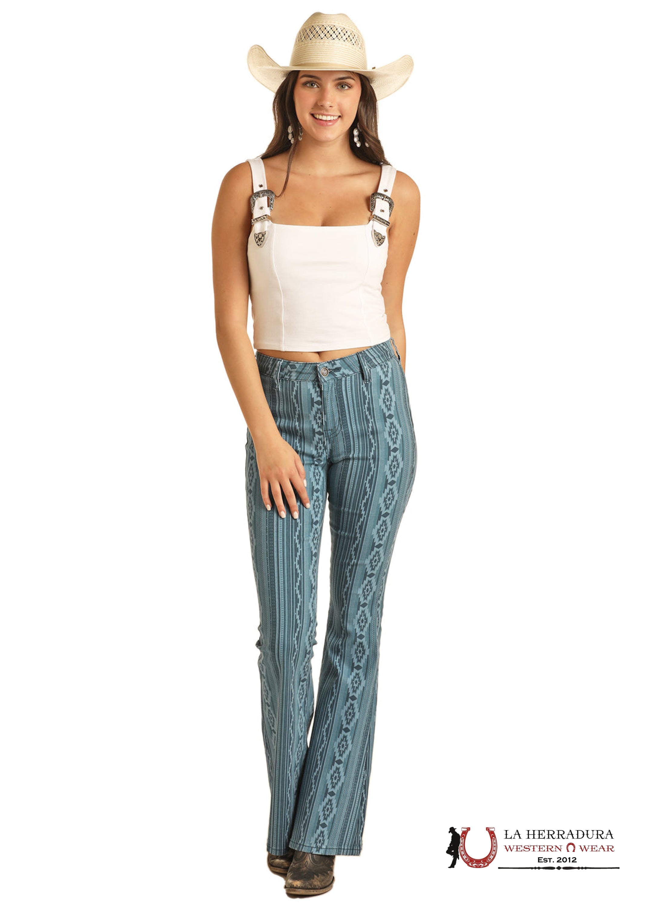 Rock&Roll White Square Neck Crop Top Shirt - 3905 ROPA MUJERES