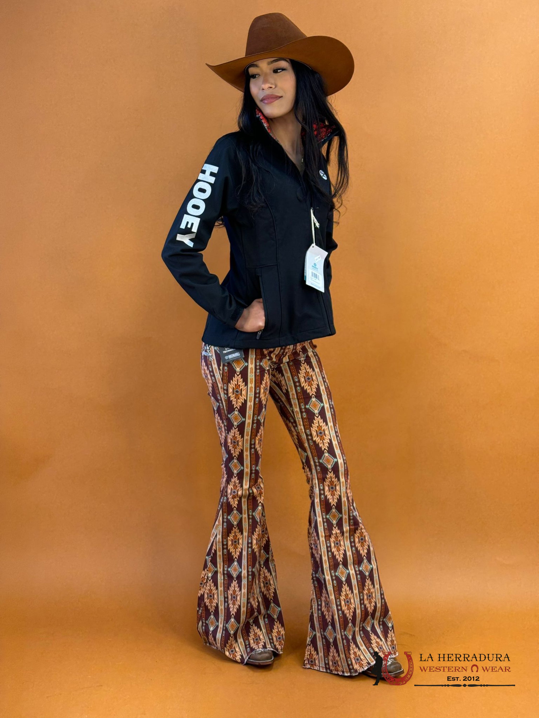 Rock&Roll Wine Aztec Bell Bottom Jeans Women
