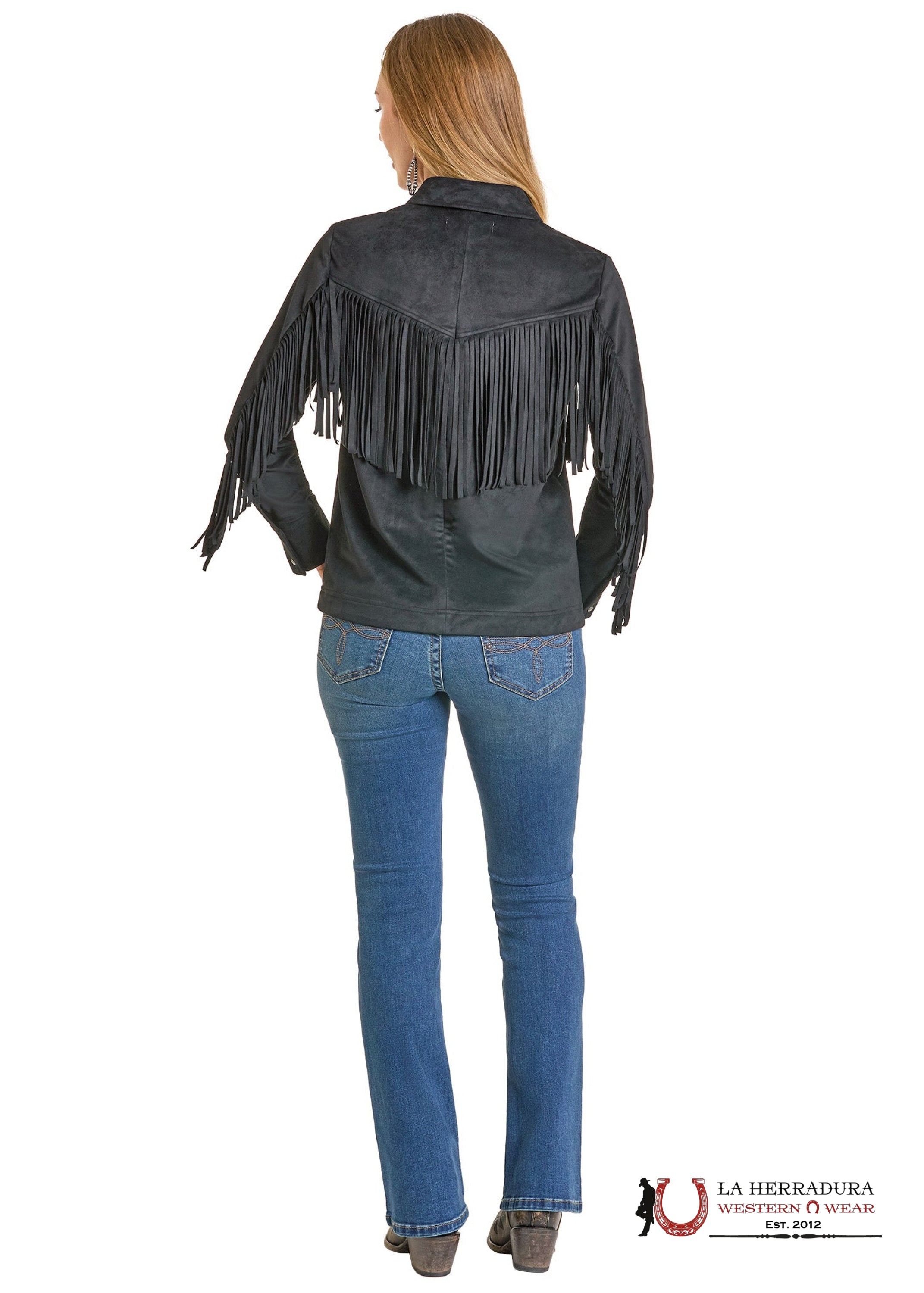 ROCK & ROLL WOMEN BLACK FRINGED YOKE SHACKET LW92T07117 ROPA MUJERES