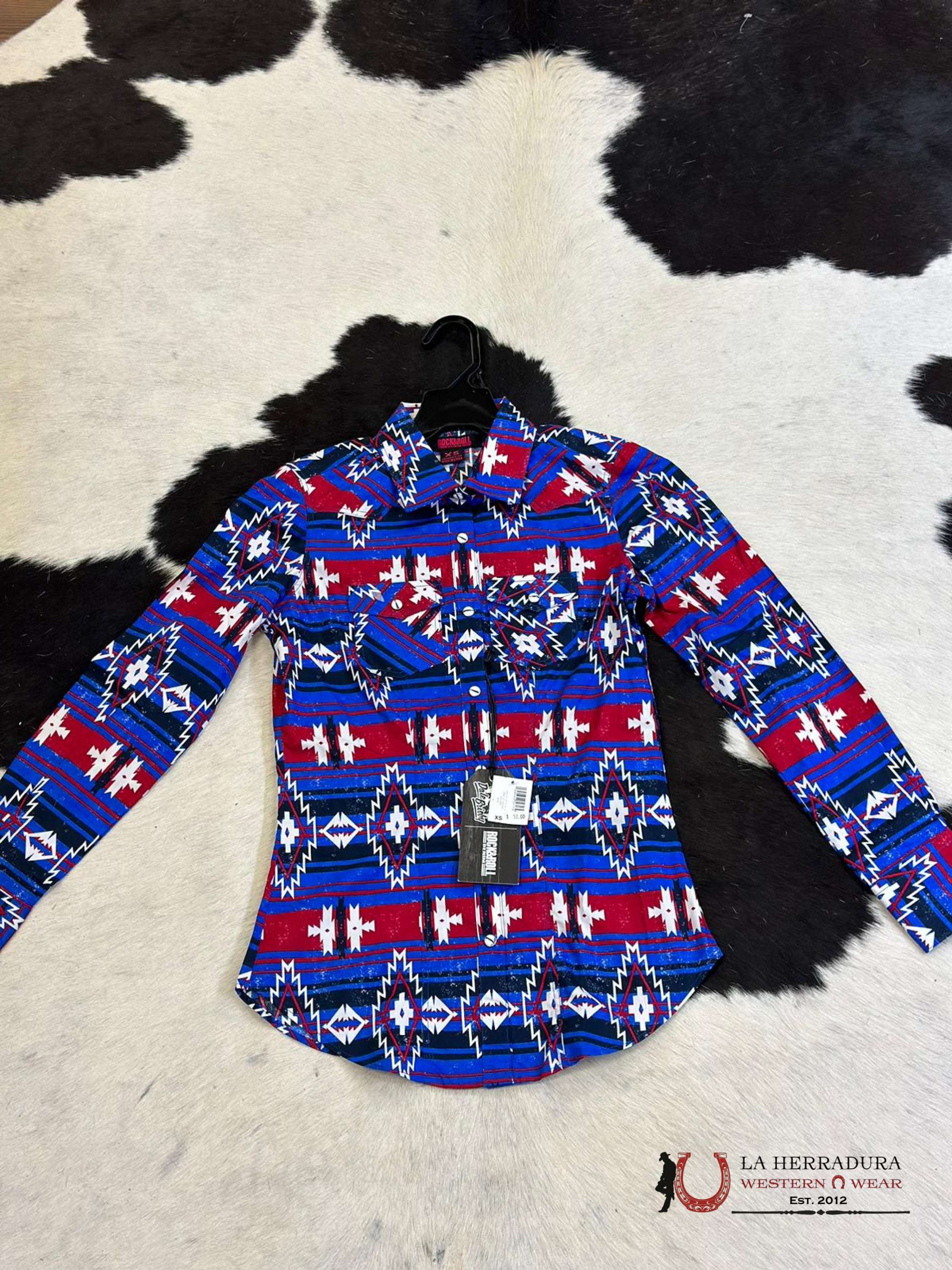 Camisa Para Mujeres Rock&Roll Blue American Ropa