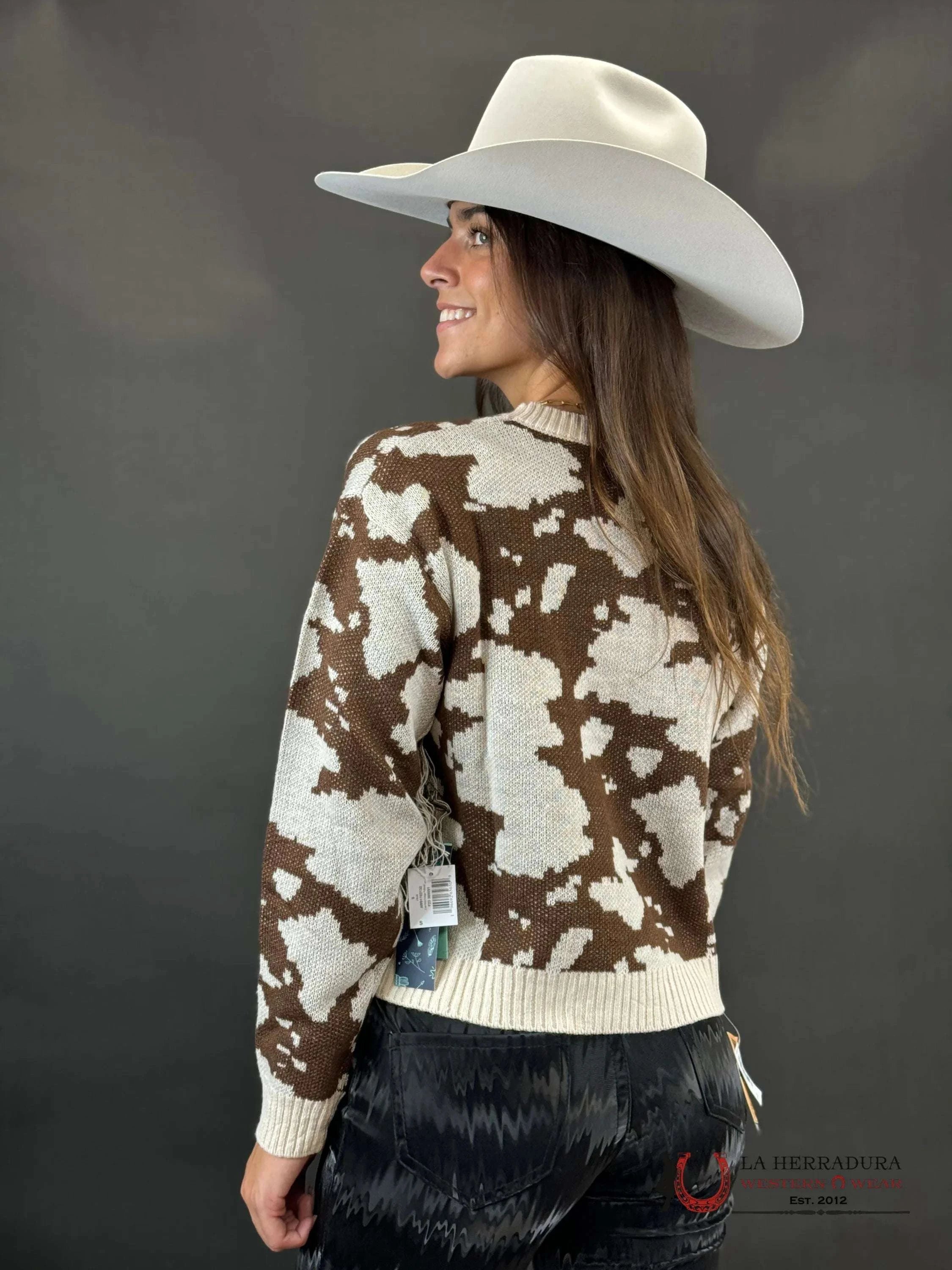 Rock&Roll Womens Cow Hide Fringe Pullover Ropa Mujeres