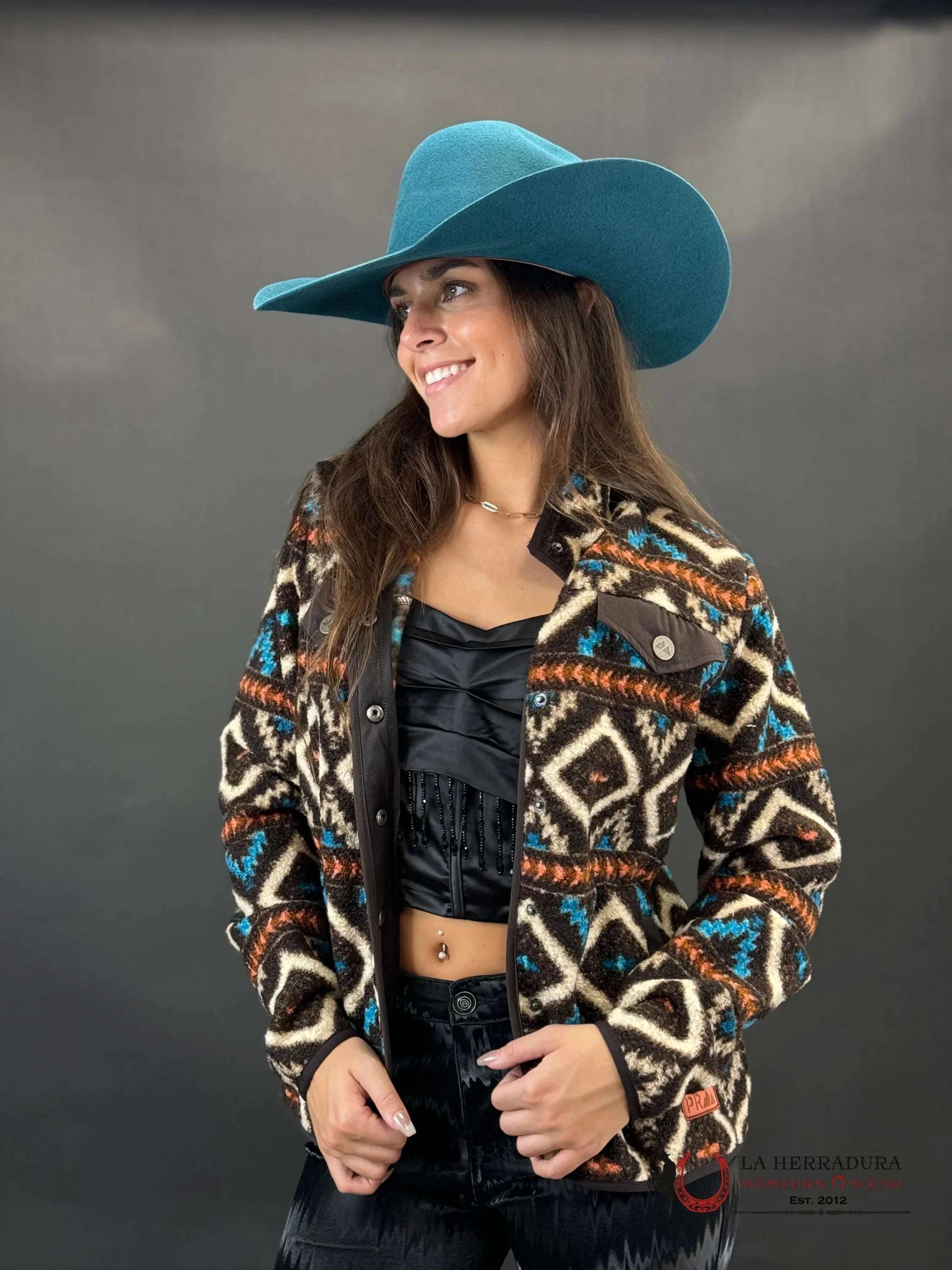 Rock&Roll Womens Aztec Berber Jacket Dark Brown Ropa Mujeres