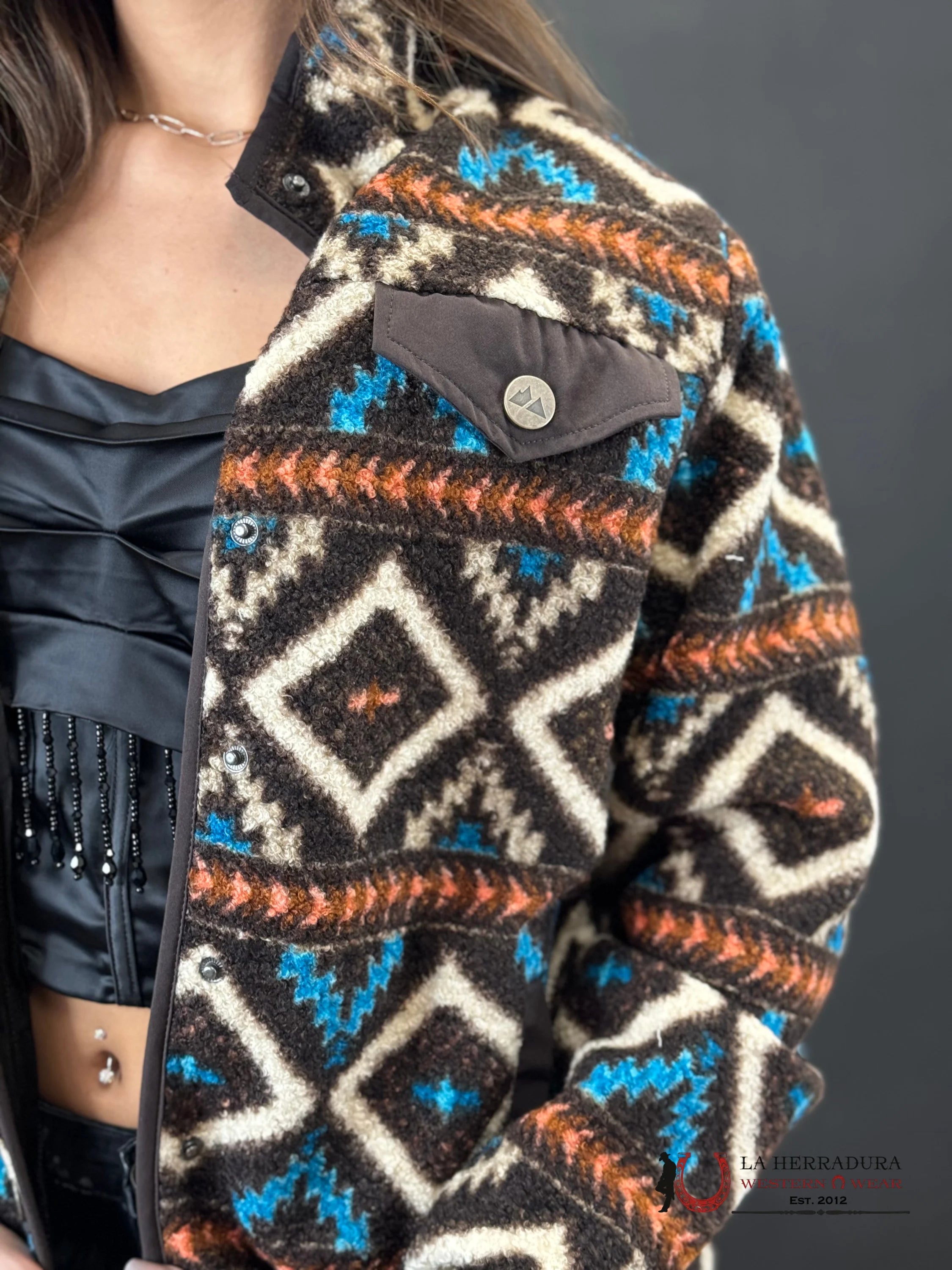 Rock&Roll Womens Aztec Berber Jacket Dark Brown Ropa Mujeres