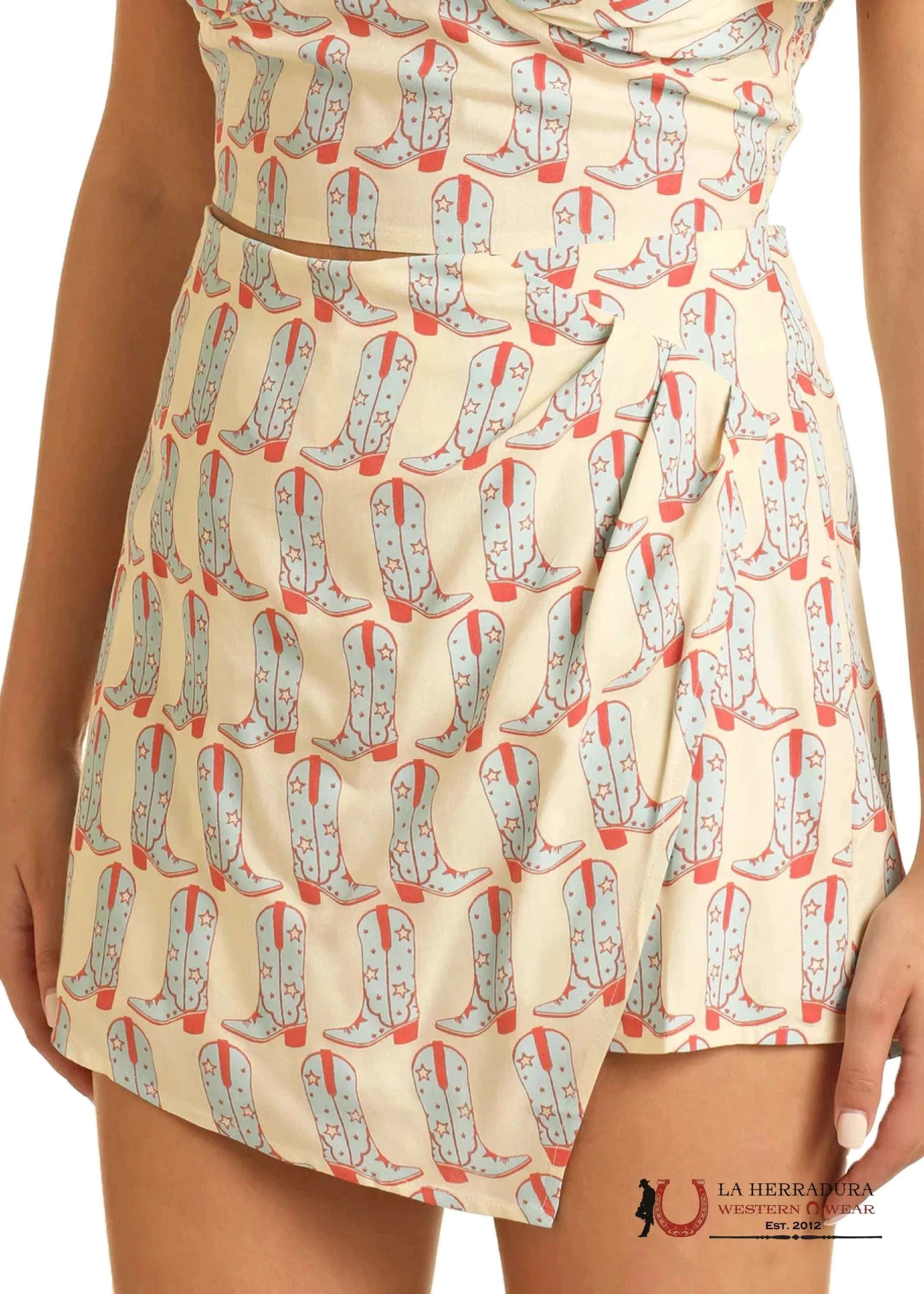 Rock&Roll Women’s boot print SHORTS BW68B03911 ROPA MUJERES