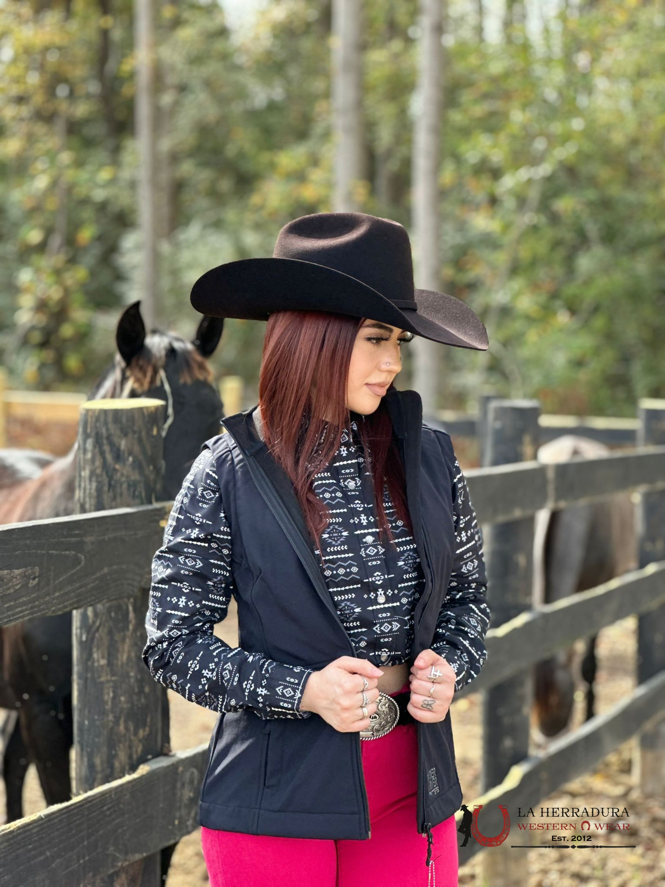 Rock&Roll Womens Panhandle Black Vest Ropa Mujeres