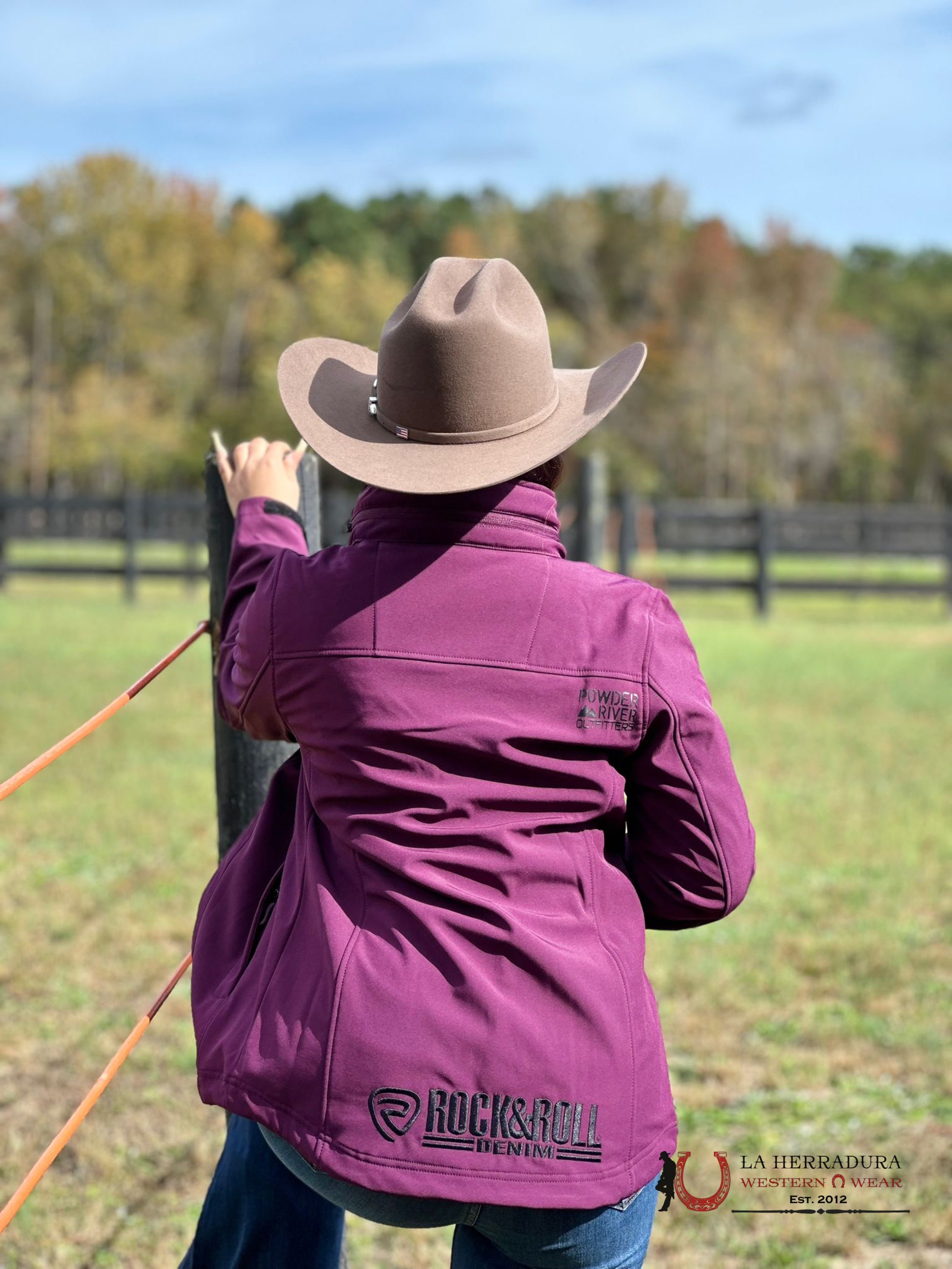 Rock&Roll Womens Panhandle Emb Performance Softshell Purple Ropa Mujeres