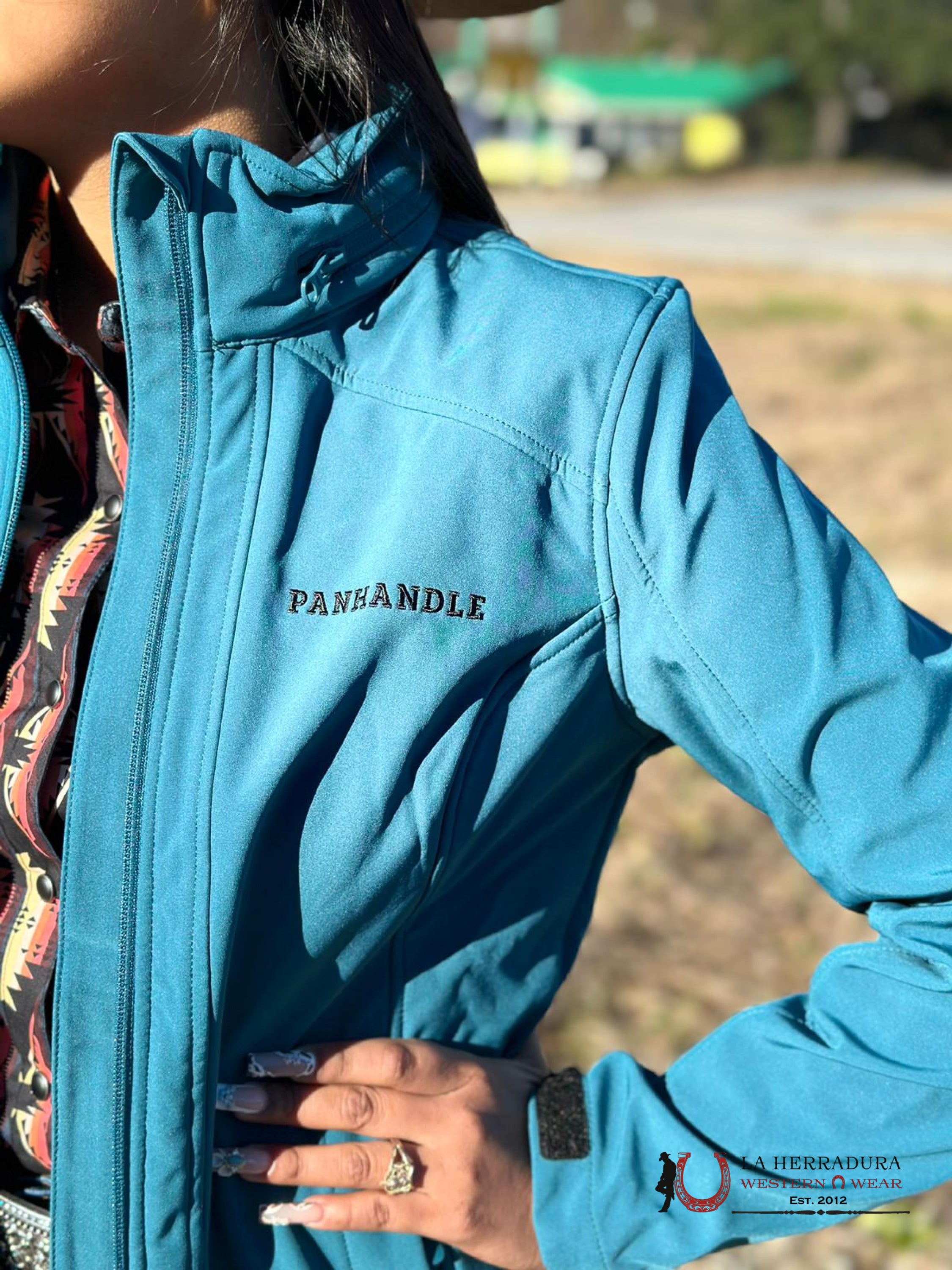 Rock&Roll Womens Panhandle Emb Softshell Teal Ropa Mujeres