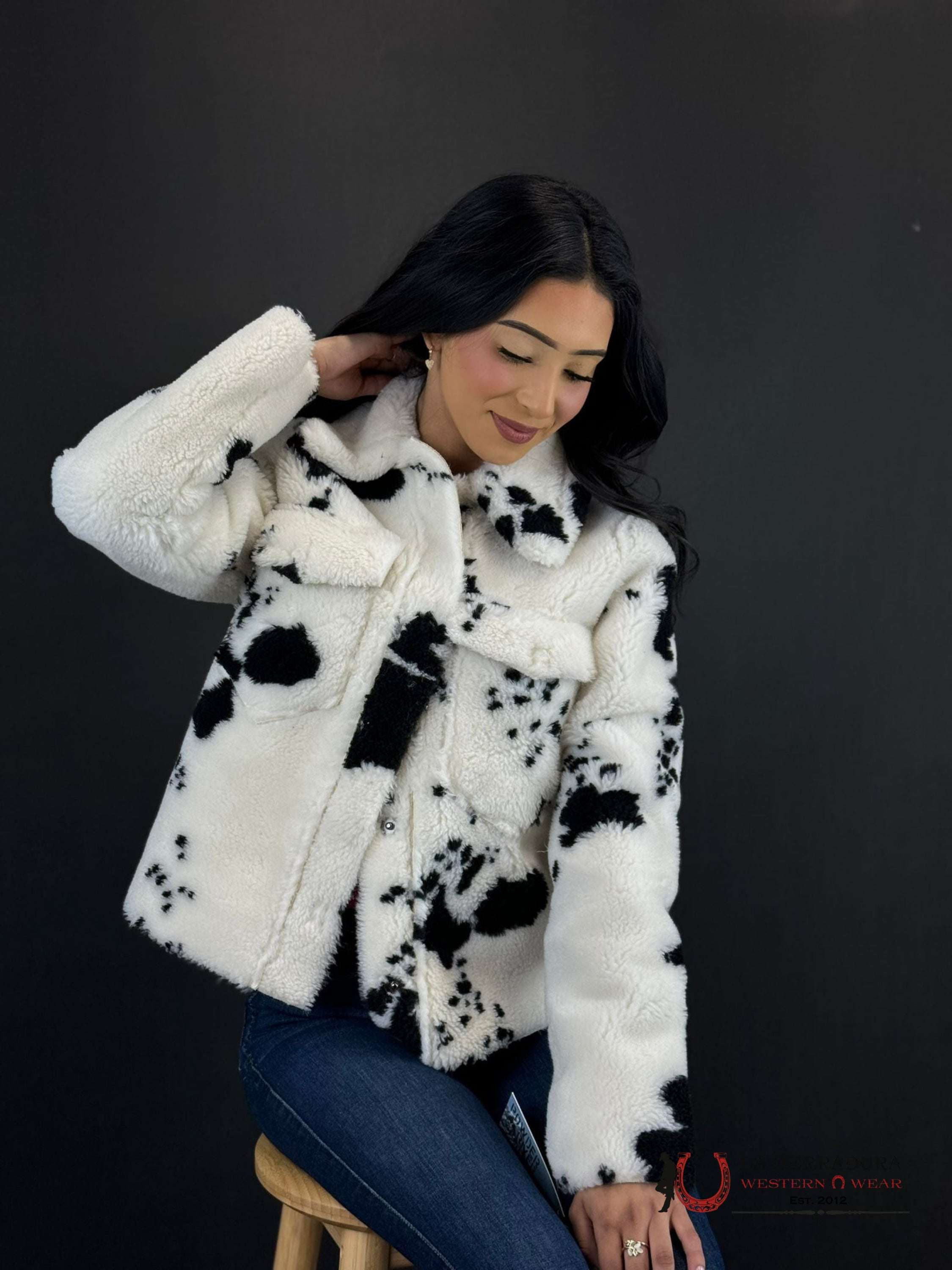 Rock&Roll Womens Panhandle Natural Print Micro Berber Jacket Ropa Mujeres