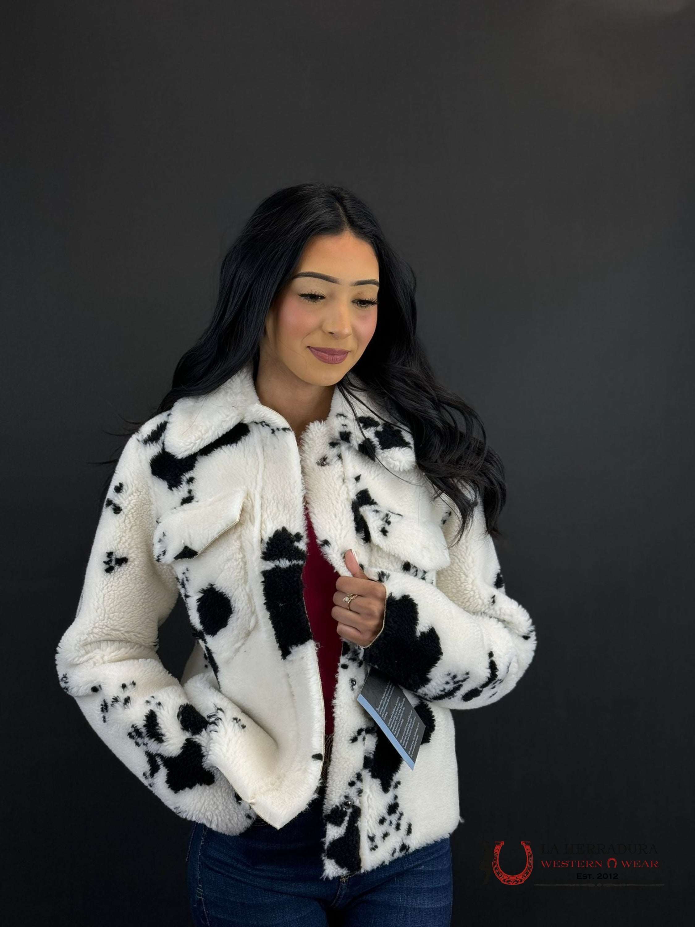 Rock&Roll Womens Panhandle Natural Print Micro Berber Jacket Ropa Mujeres