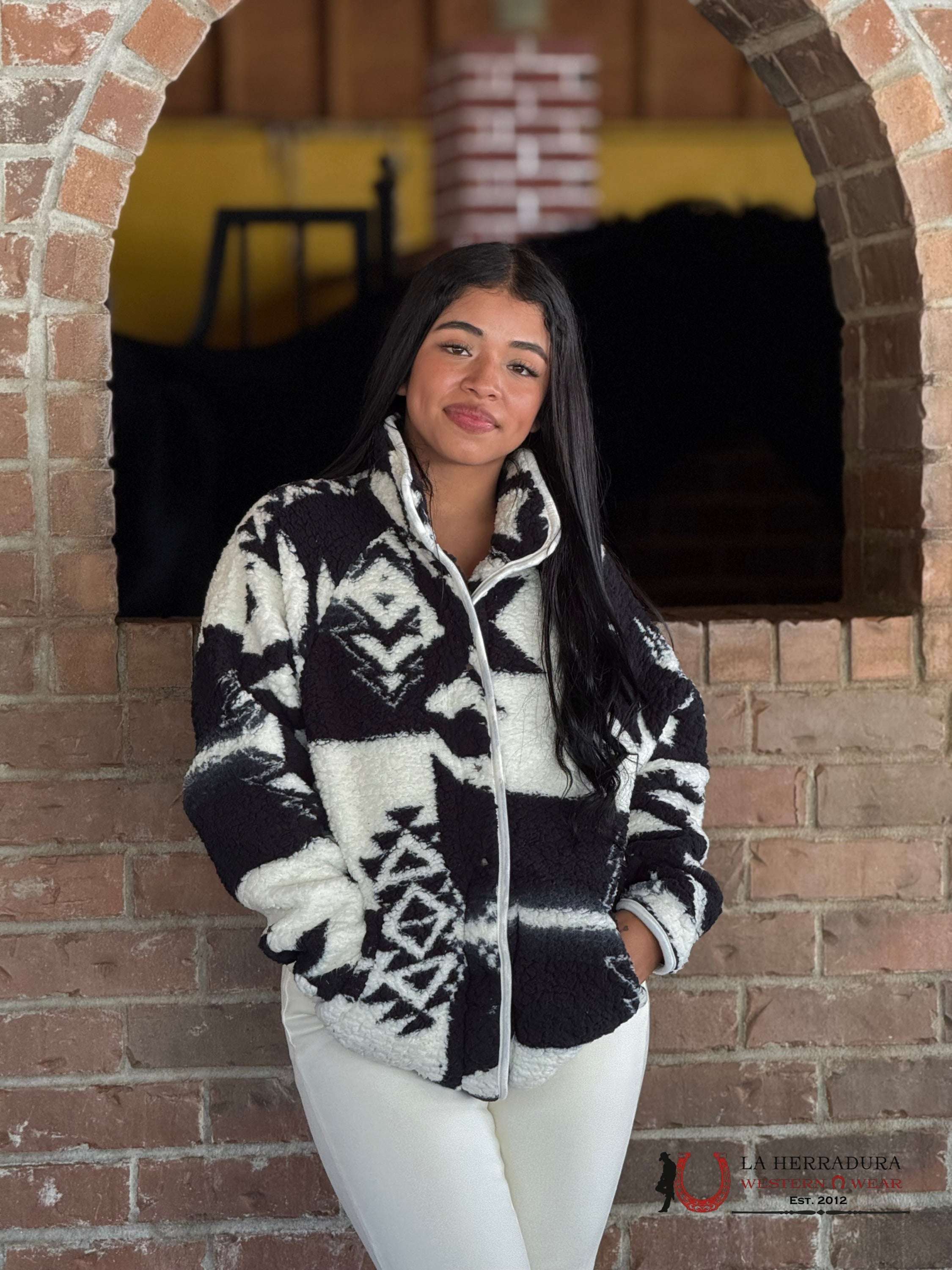 Rock&Roll Womens Panhandle Natural Print Micro Berber Jacket Ropa Mujeres