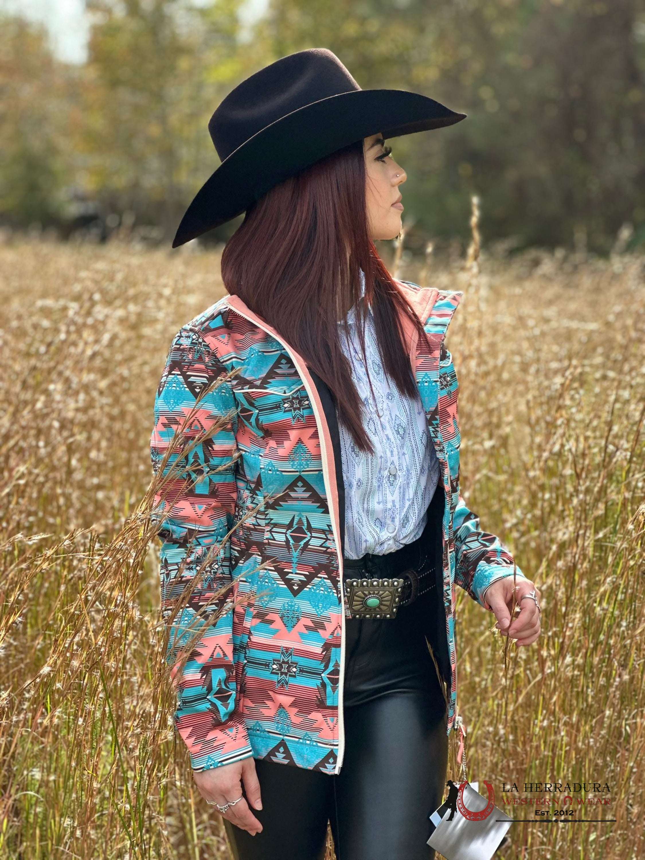 Rock&Roll Womens Panhandle Peach Aztec Softshell Ropa Mujeres
