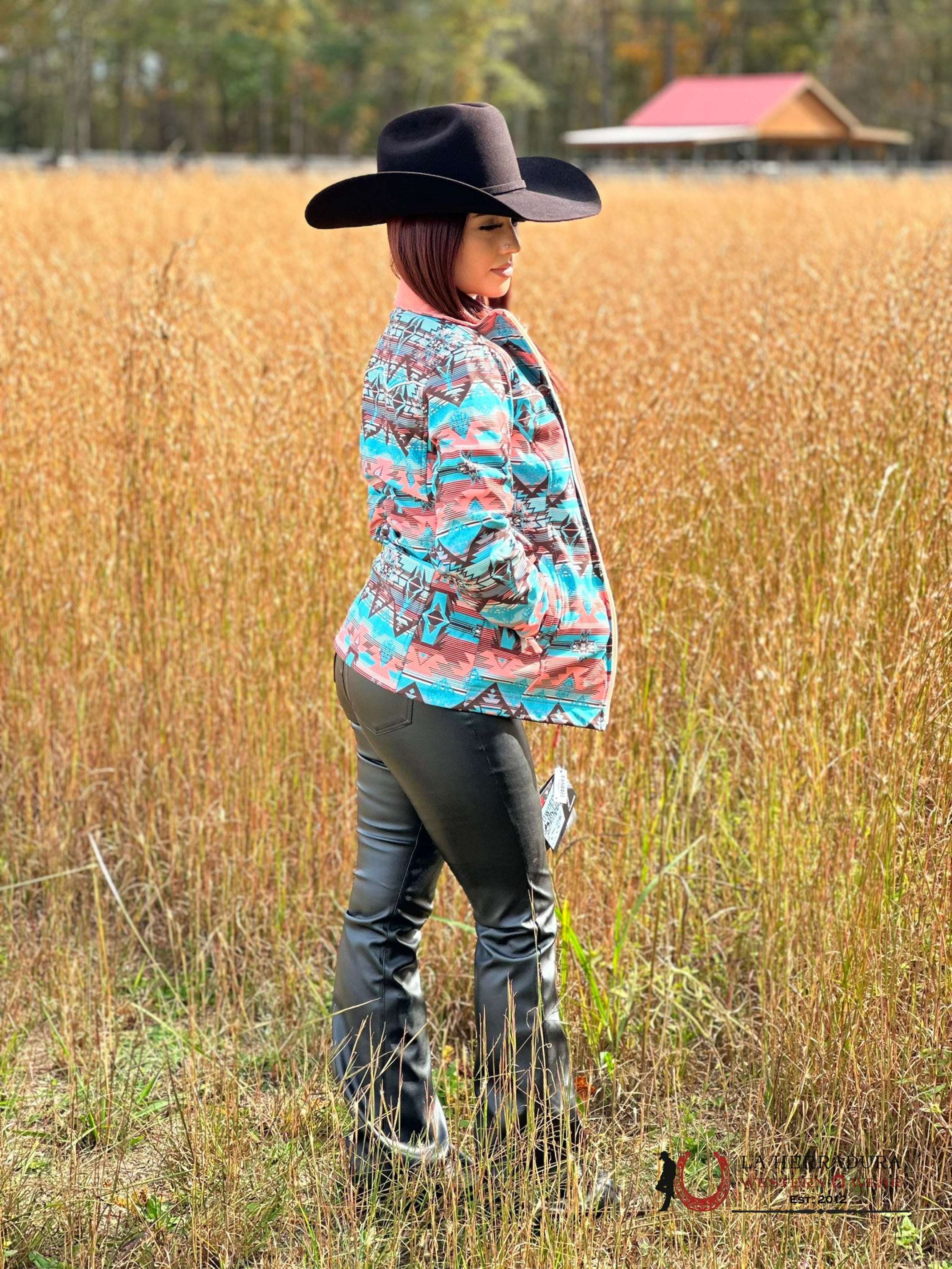 Rock&Roll Womens Panhandle Peach Aztec Softshell Ropa Mujeres