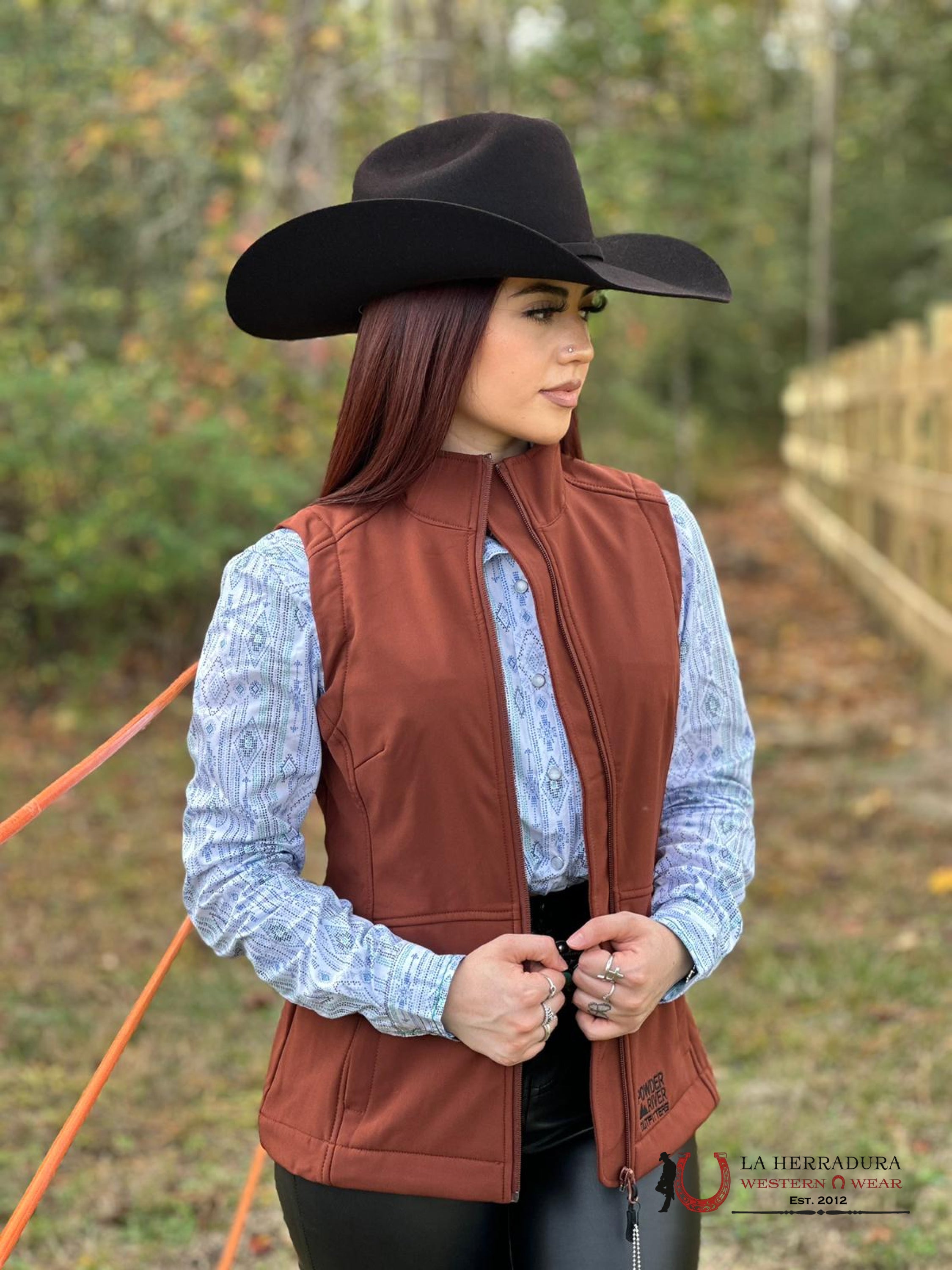 Rock&Roll Womens Panhandle Rust Performance Softshell Vest Ropa Mujeres