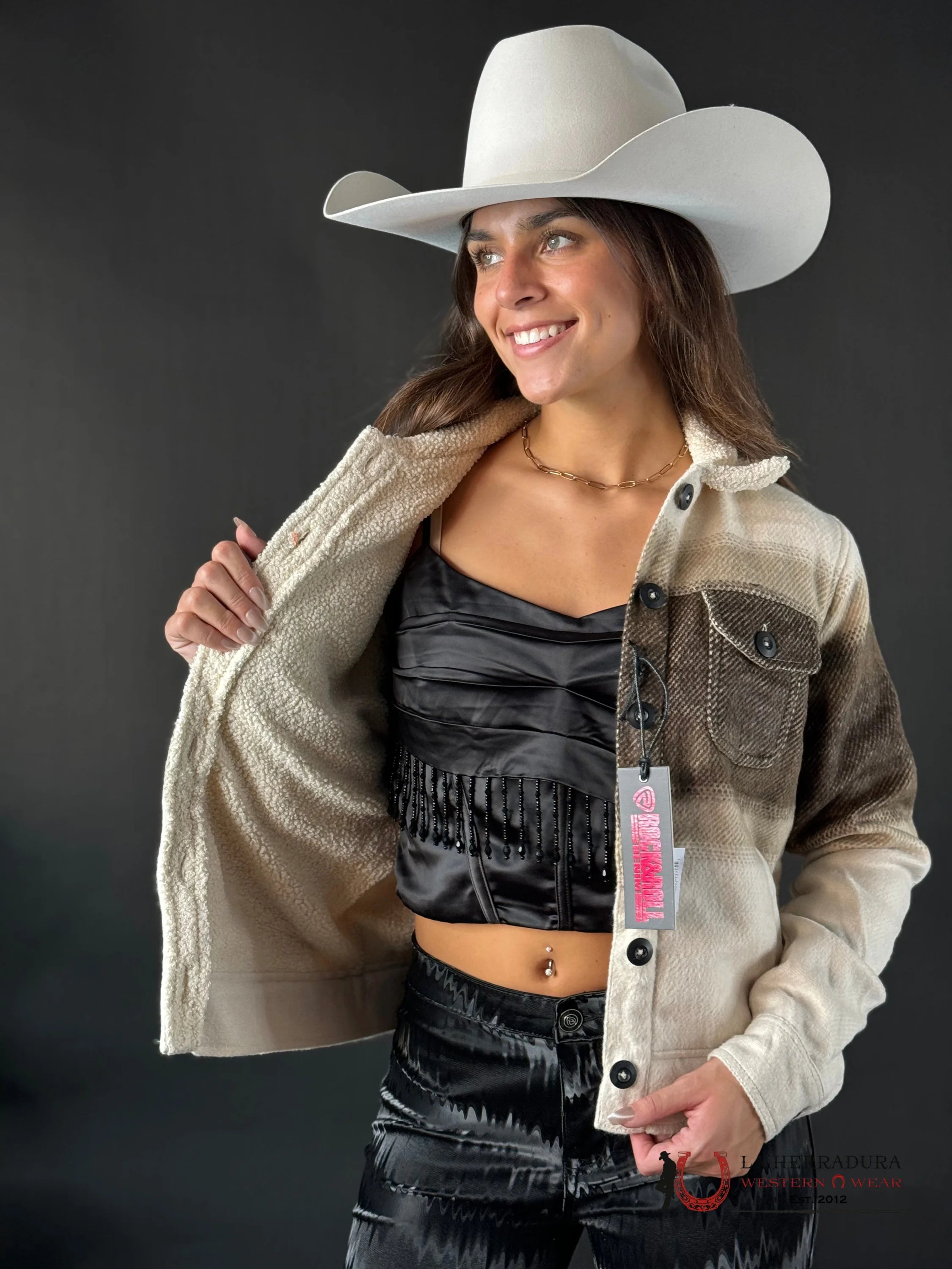 Rock&Roll Womens Sherpa Jacket Brown Ropa Mujeres