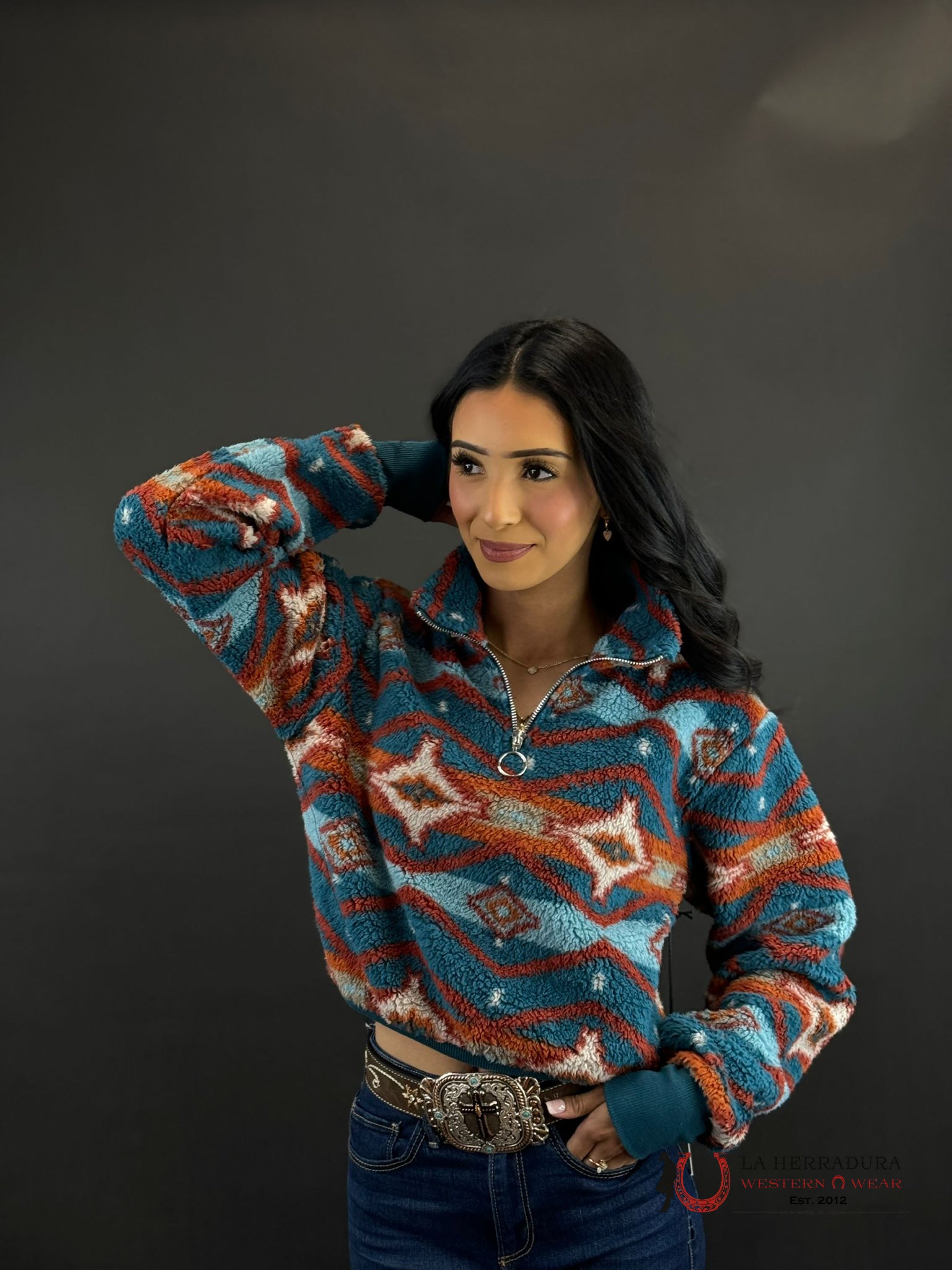 Rock&Roll Womens Sherpa Pullover Indigo Ropa Mujeres