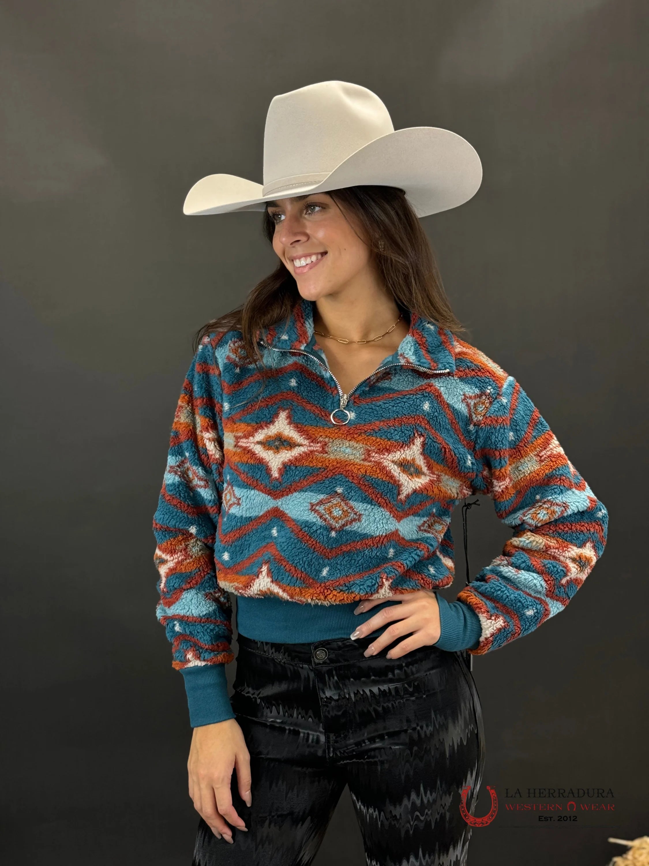 Rock&Roll Womens Sherpa Pullover Indigo Ropa Mujeres