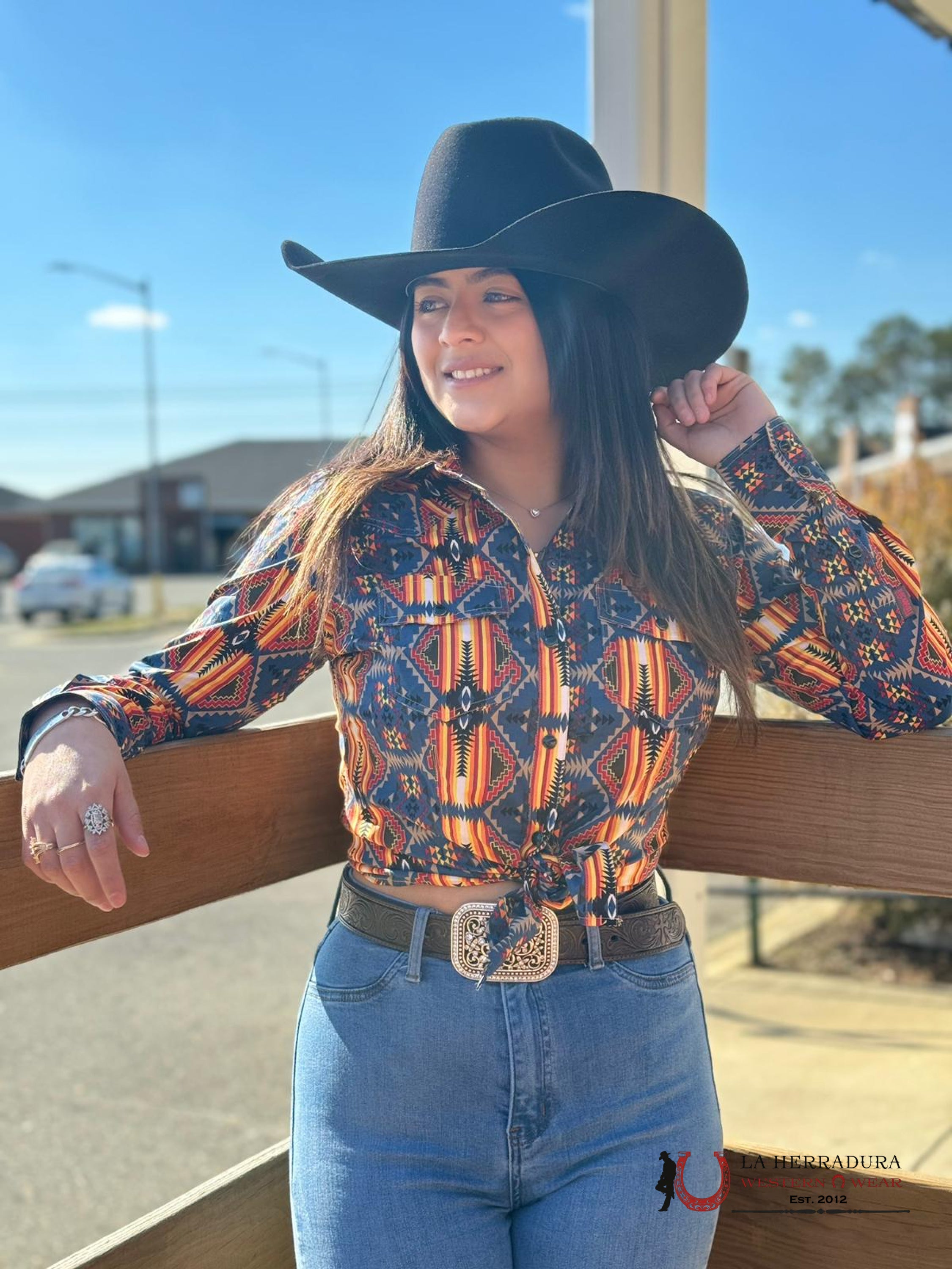 Rock&Roll Womens Tan Blue Multi Color Shared Core Snap Shirt Ropa Mujeres