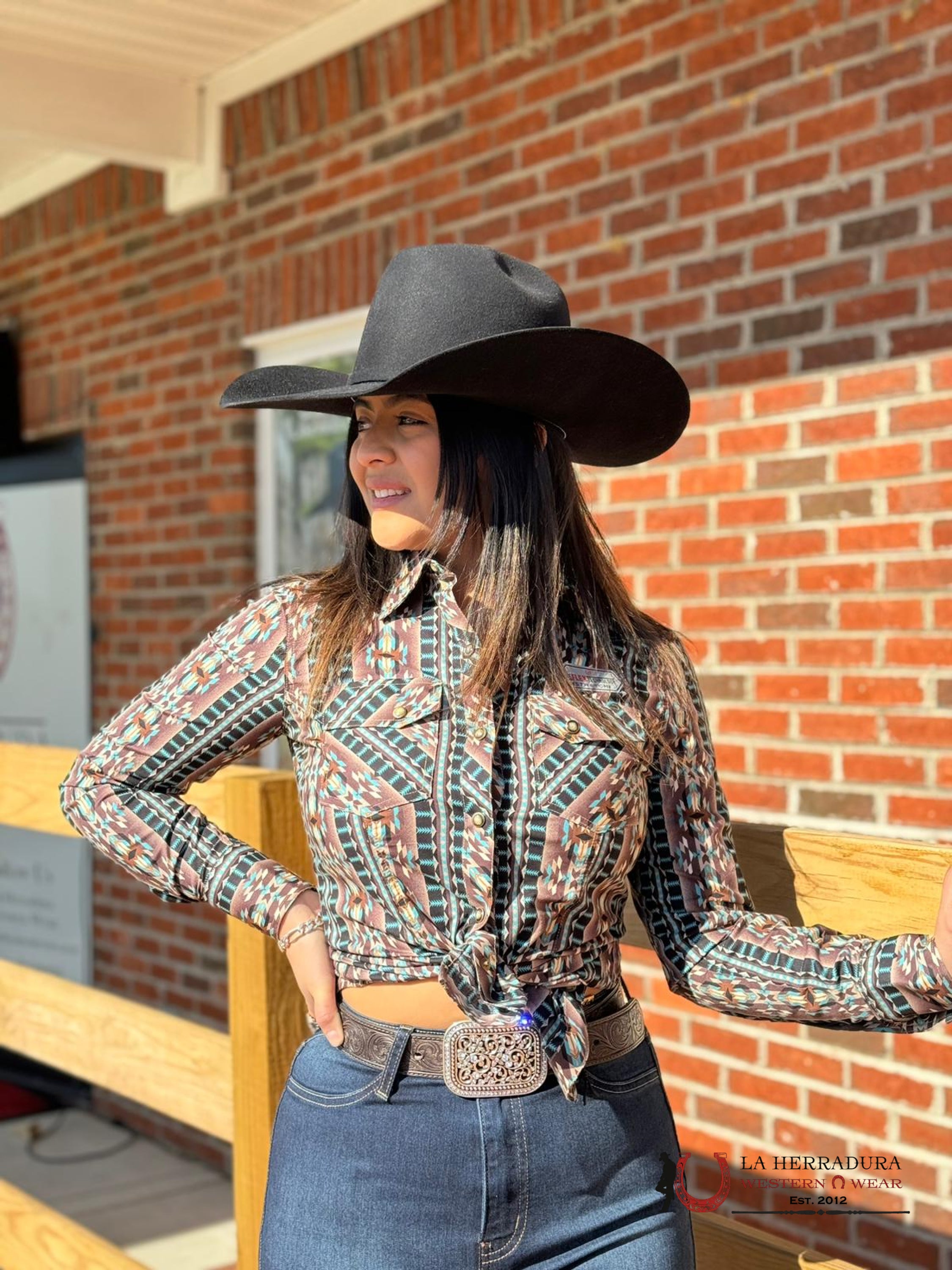 Rock&Roll Womens Teal Shared Core Snap Shirt Ropa Mujeres