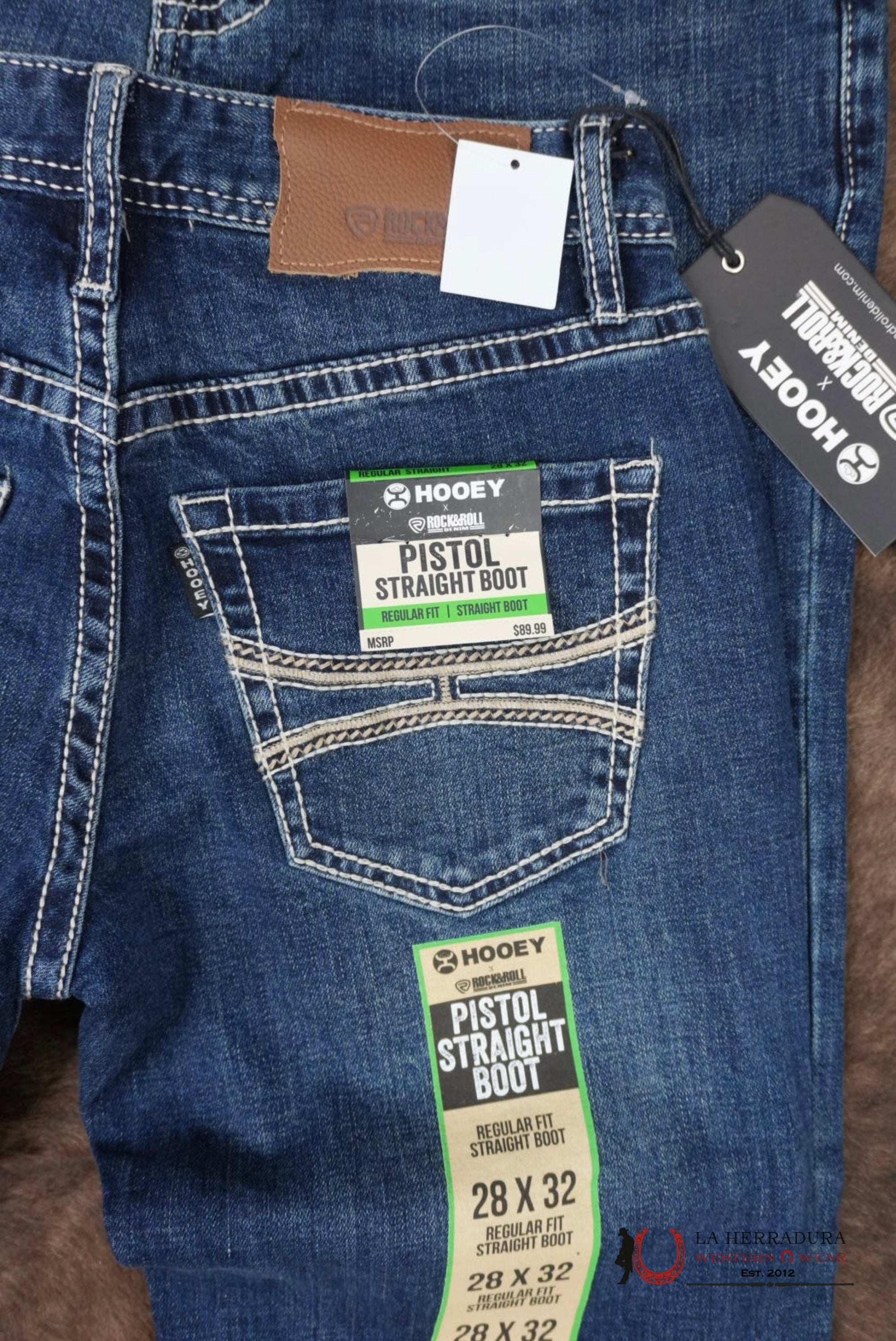 ROCK&ROLL X HOOEY ROPE EMB. PISTOL STRAIGHT BOOT - 5036 ROPA HOMBRES