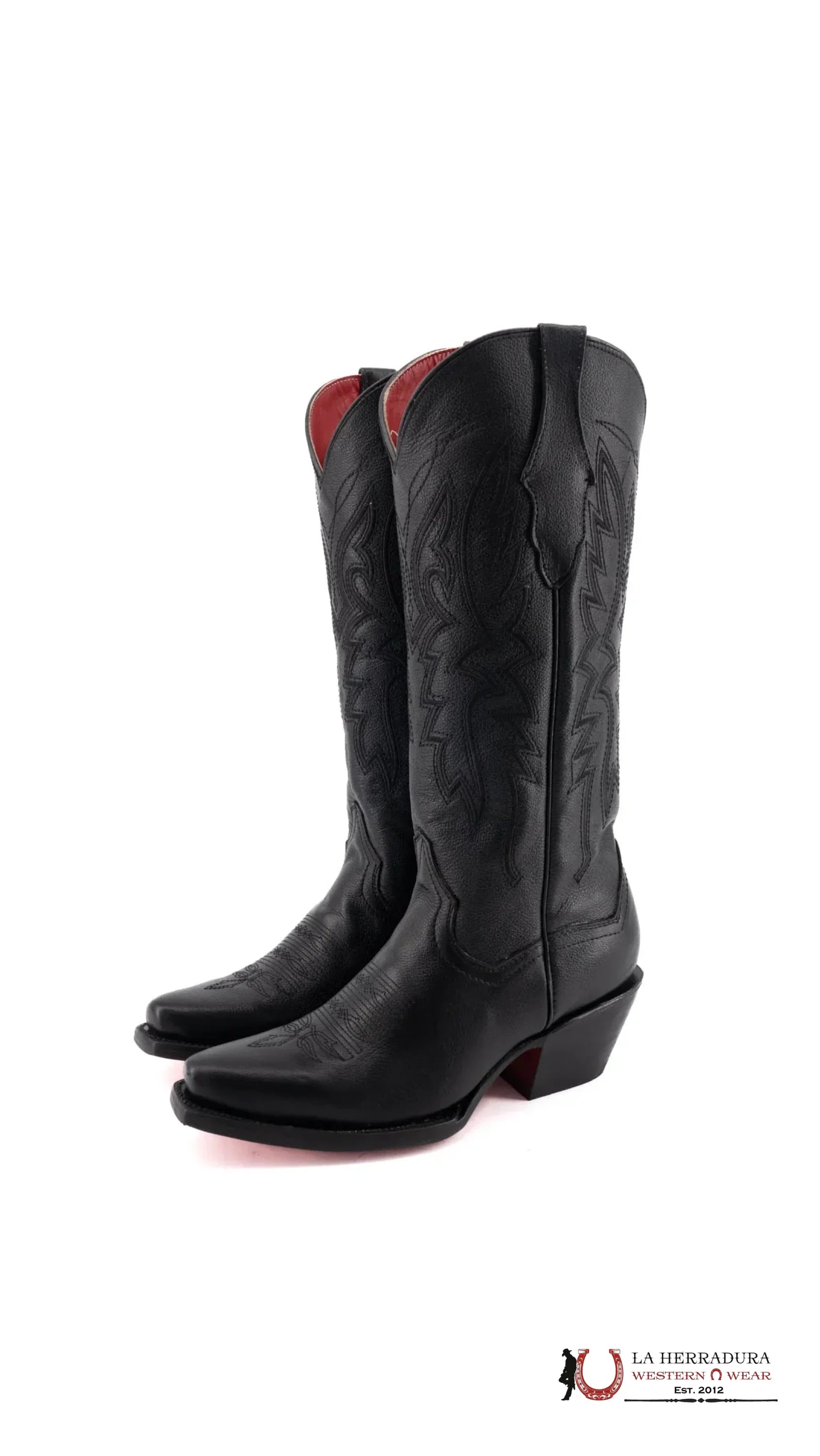 Alexa Clon Venado Negro Oval Red Bottom Boot Botas Mujeres